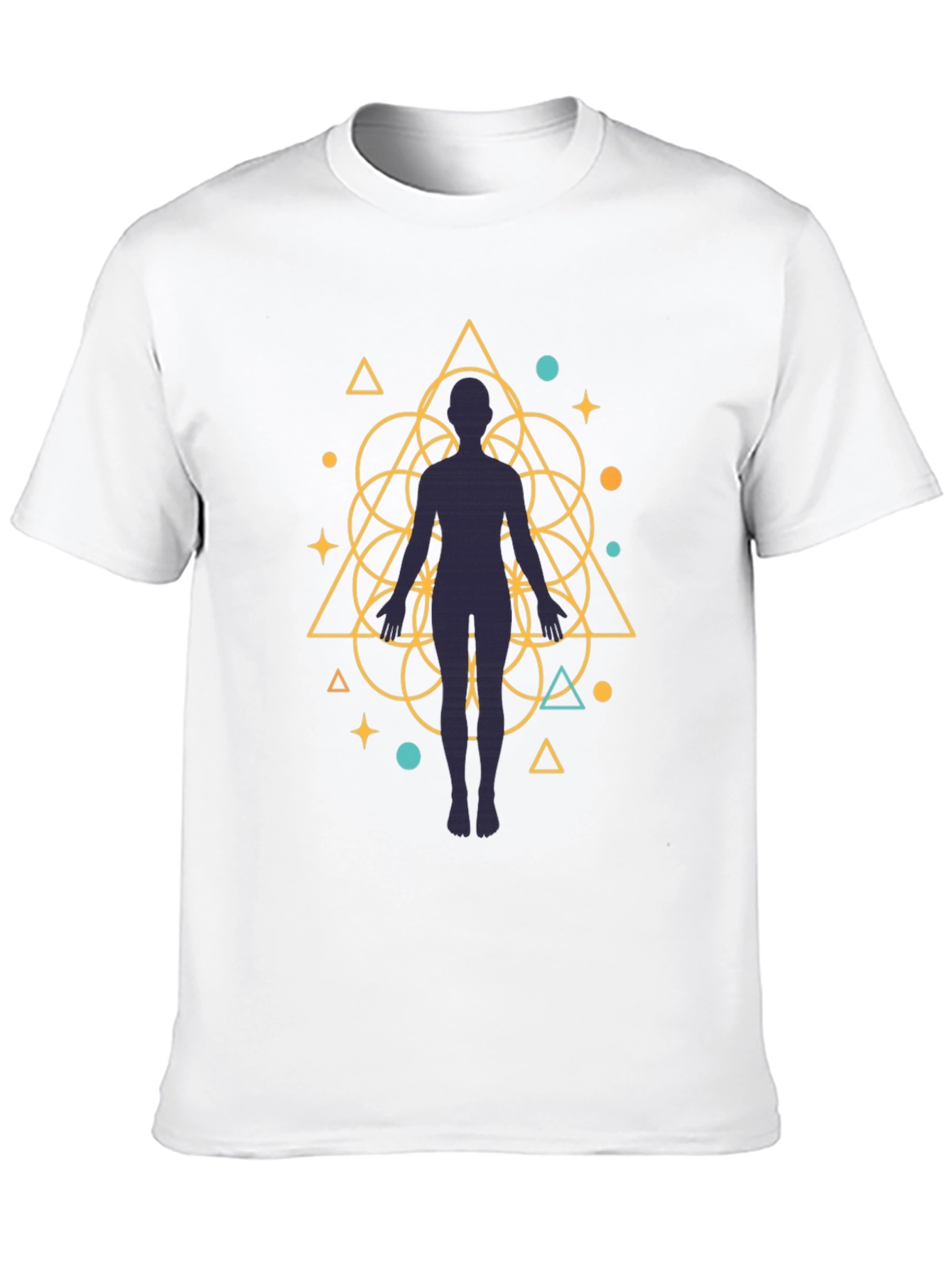 Geometric Human Silhouette Graphic Tee