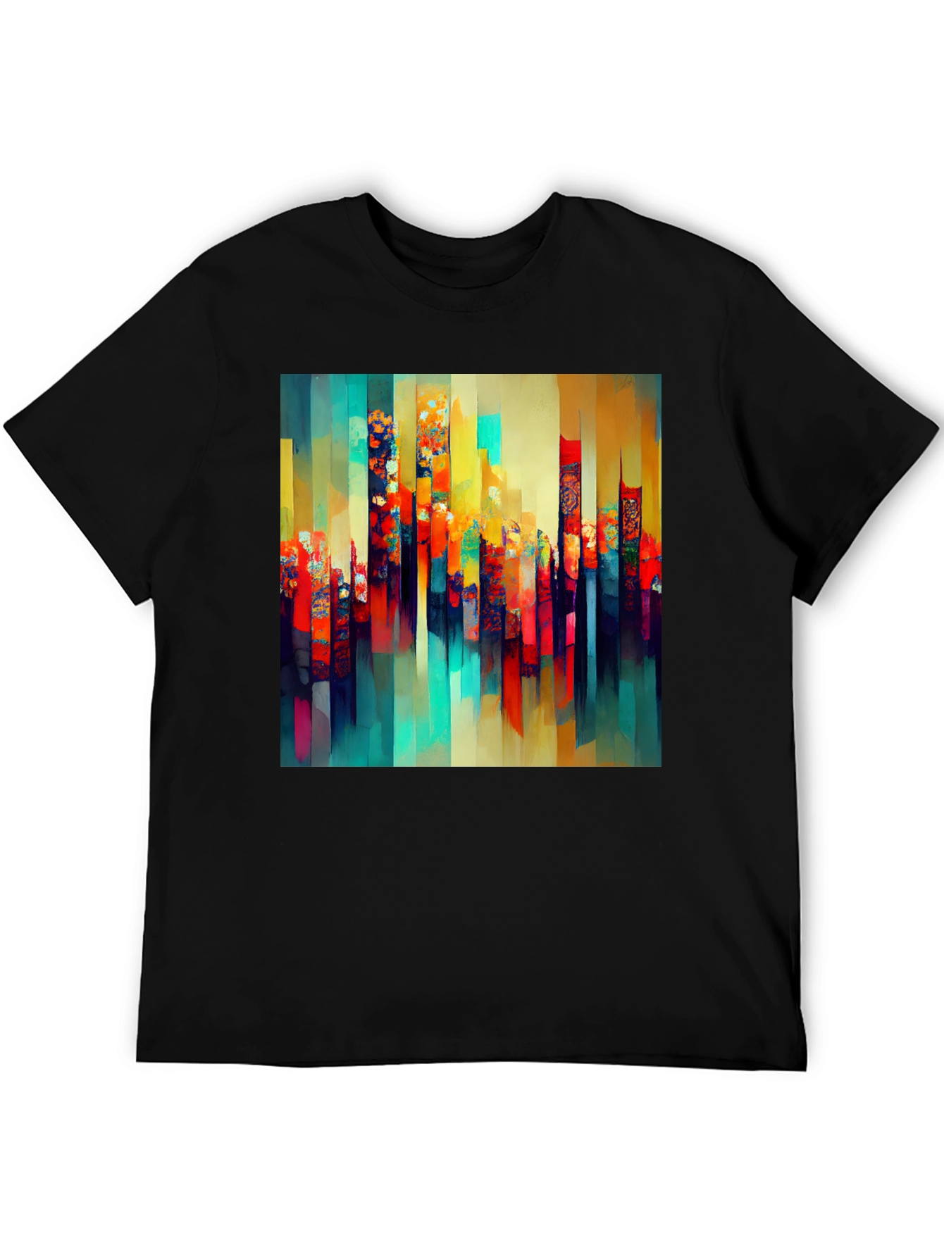 Abstract Art Mens Black T-Shirt