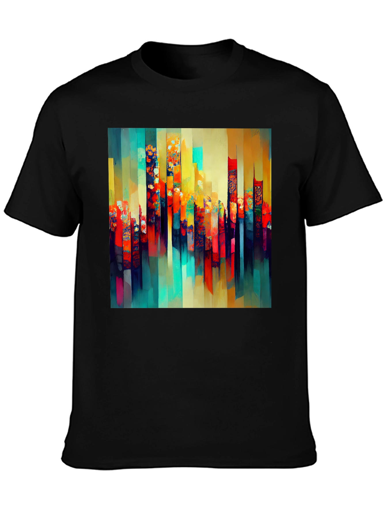 Abstract Art Mens Black T-Shirt