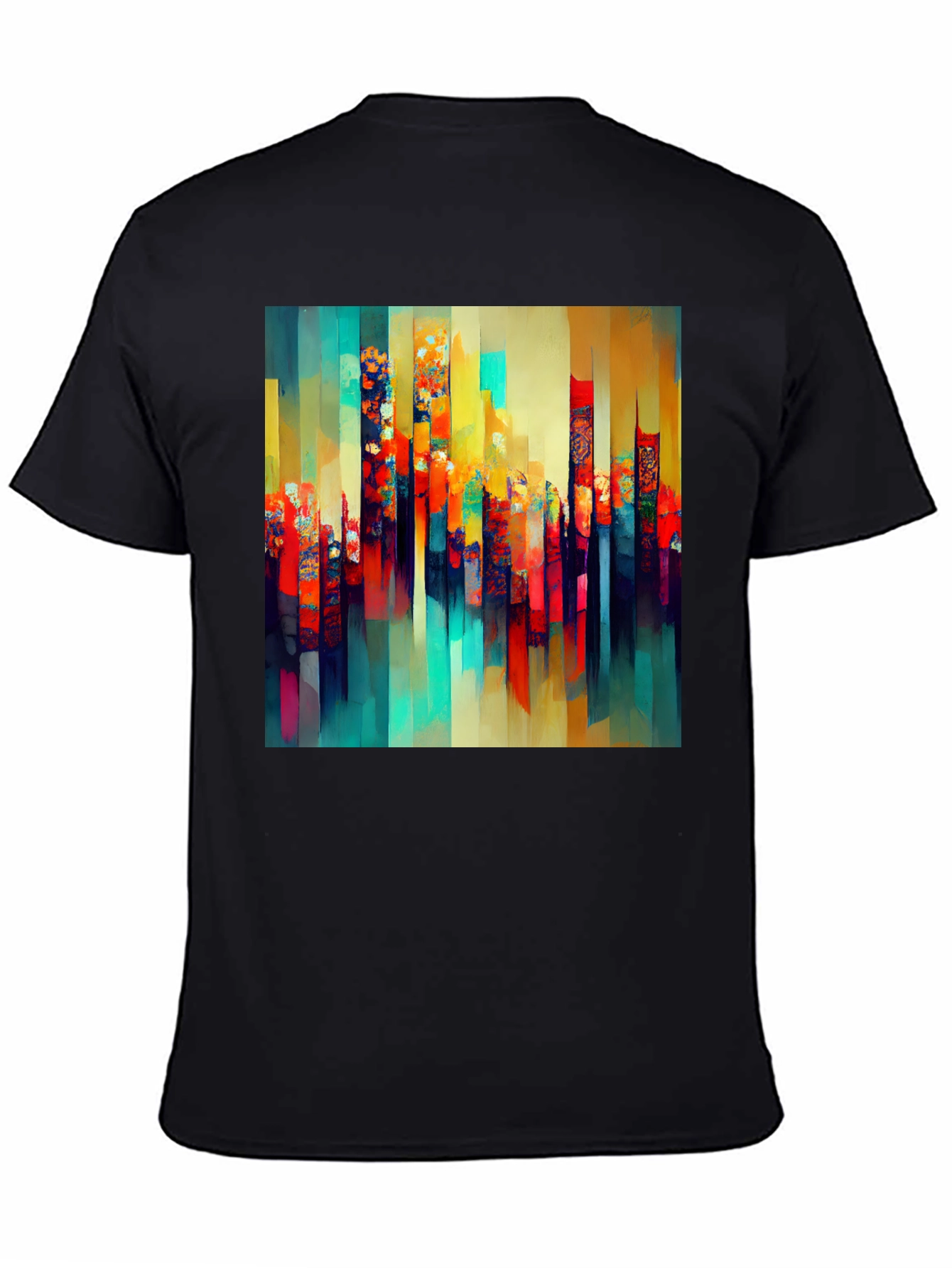 Abstract Art Mens Black T-Shirt