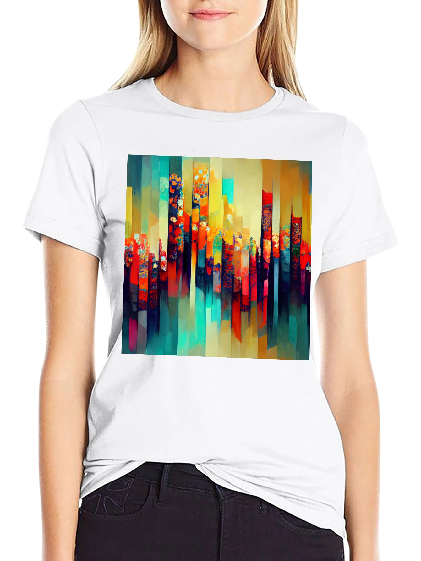 Abstract Art Mens Black T-Shirt