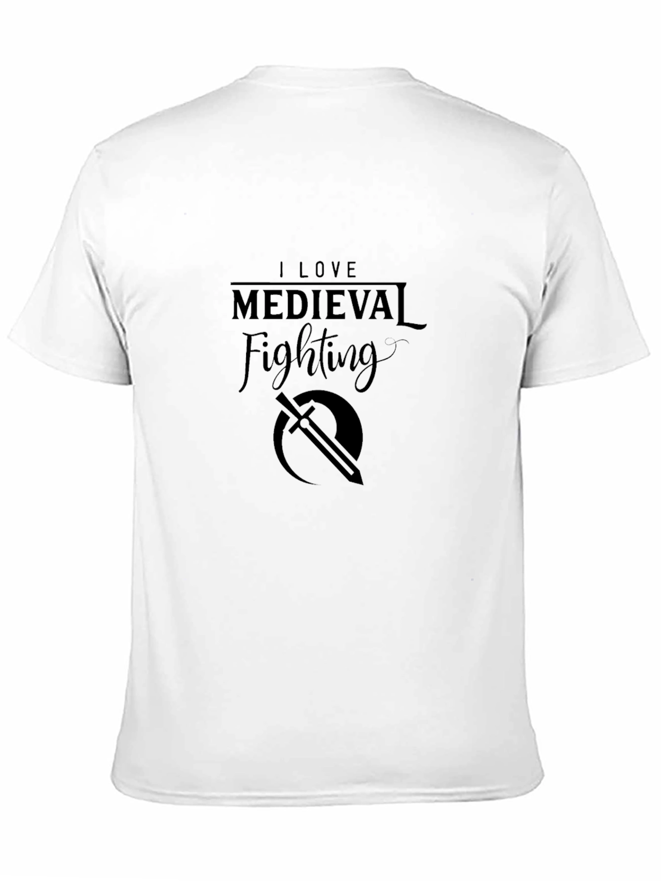 I Love Medieval Fighting Black T-Shirt