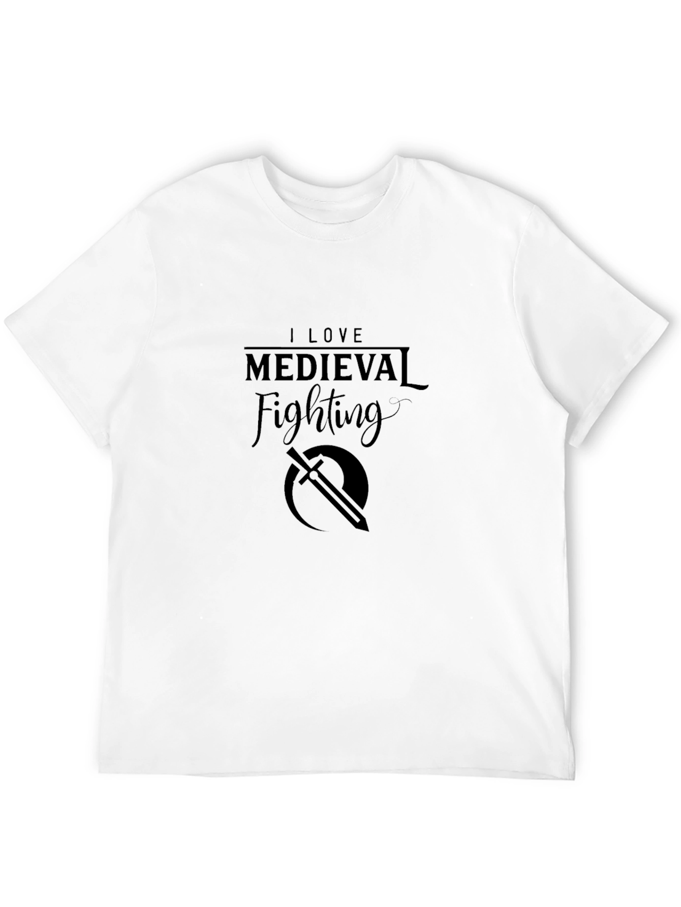 I Love Medieval Fighting Black T-Shirt