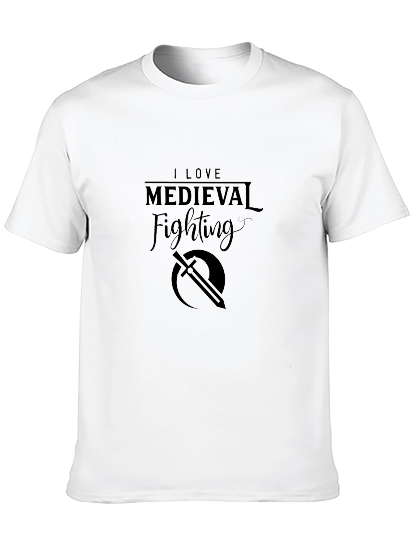 I Love Medieval Fighting Black T-Shirt