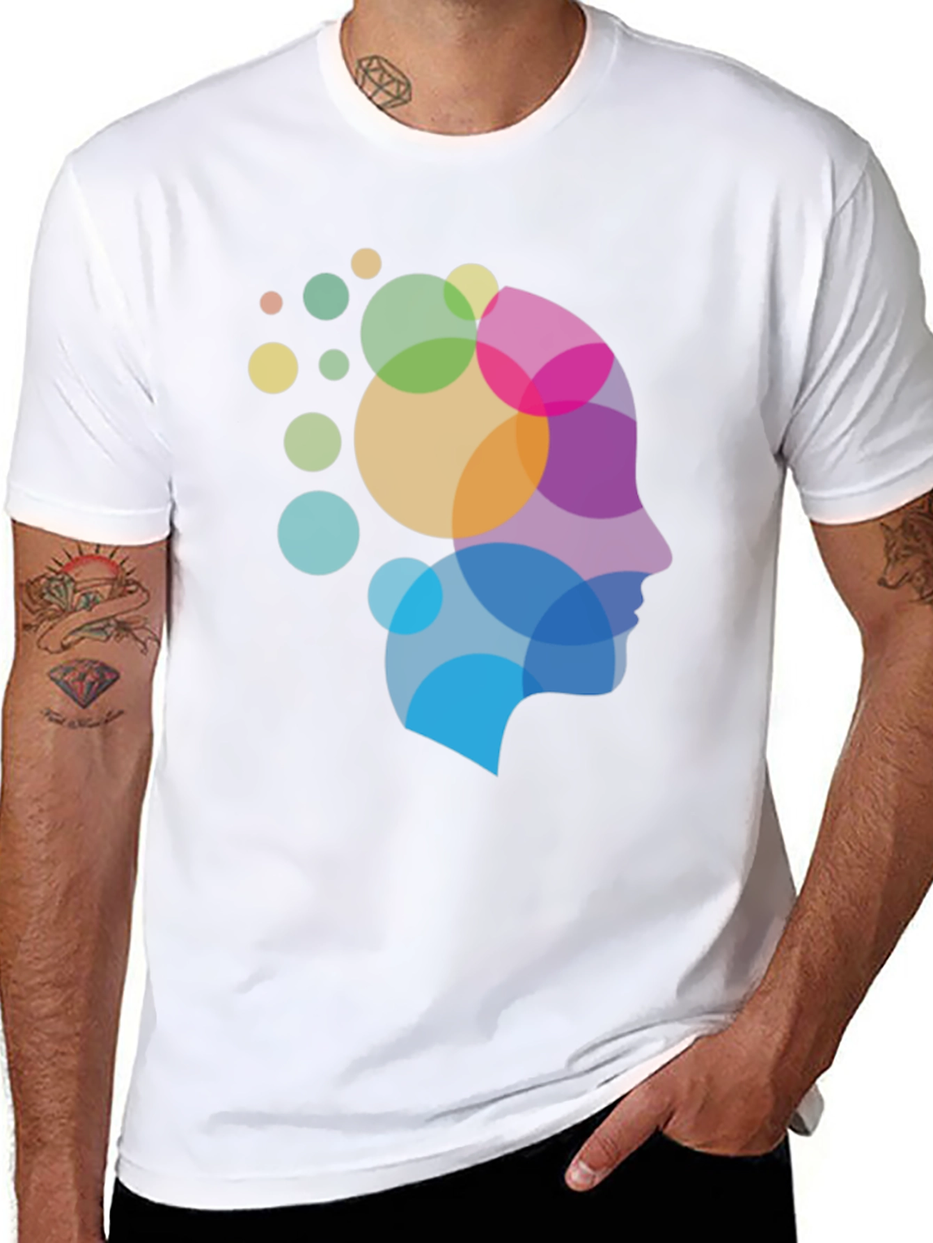 Mindful T-Shirt - Abstract Head Design