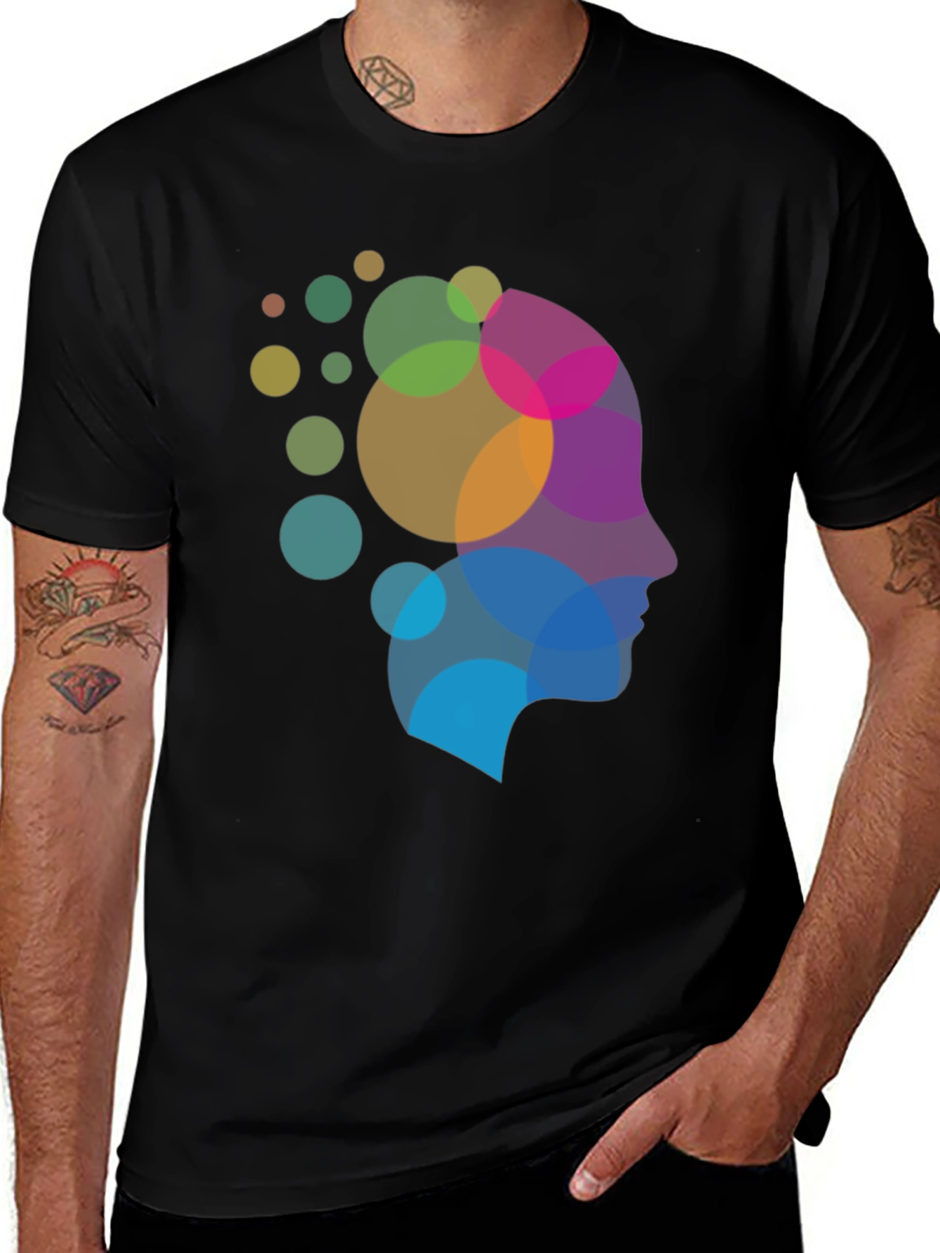 Mindful T-Shirt - Abstract Head Design