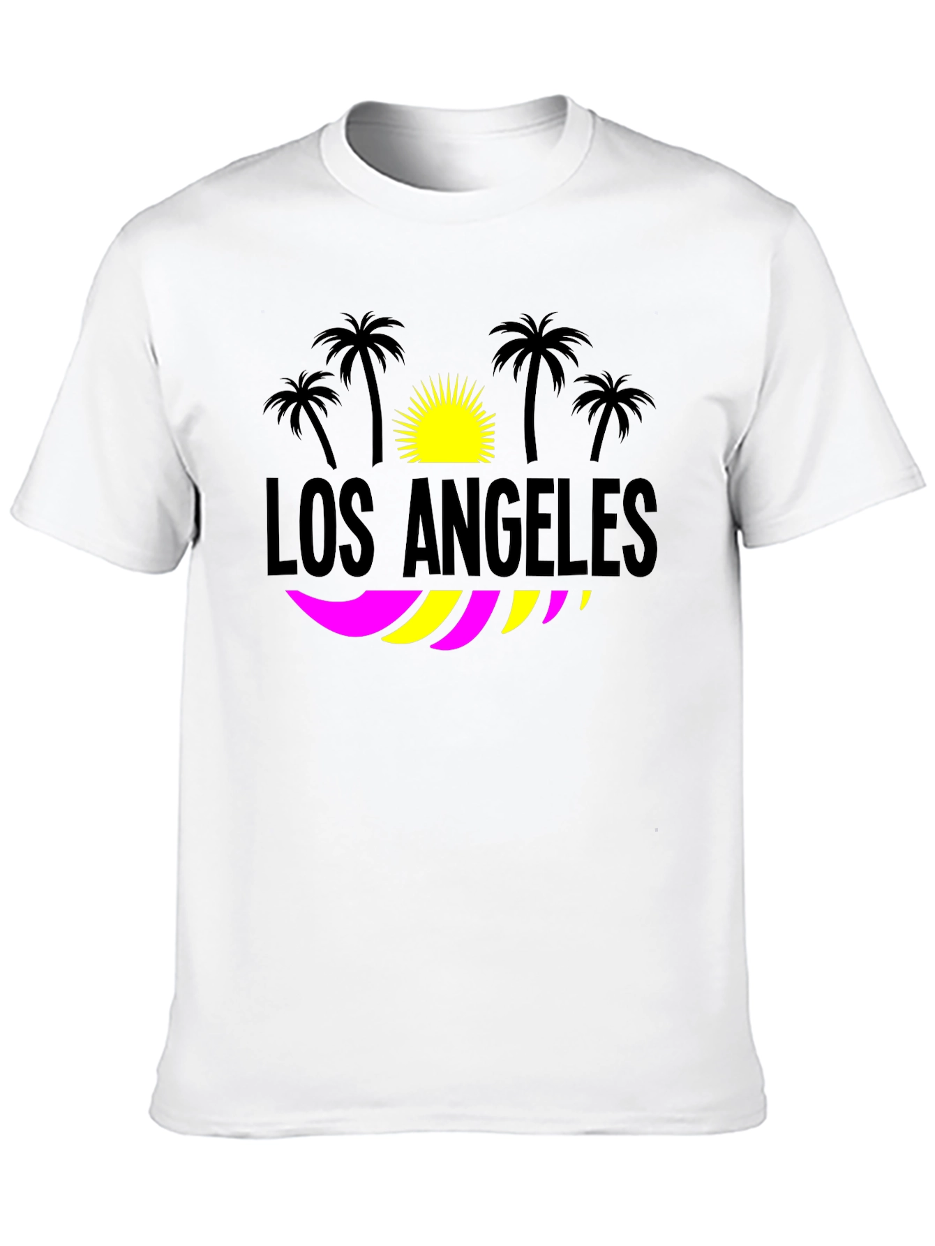 Los Angeles Palm Tree Graphic T-Shirt - Black