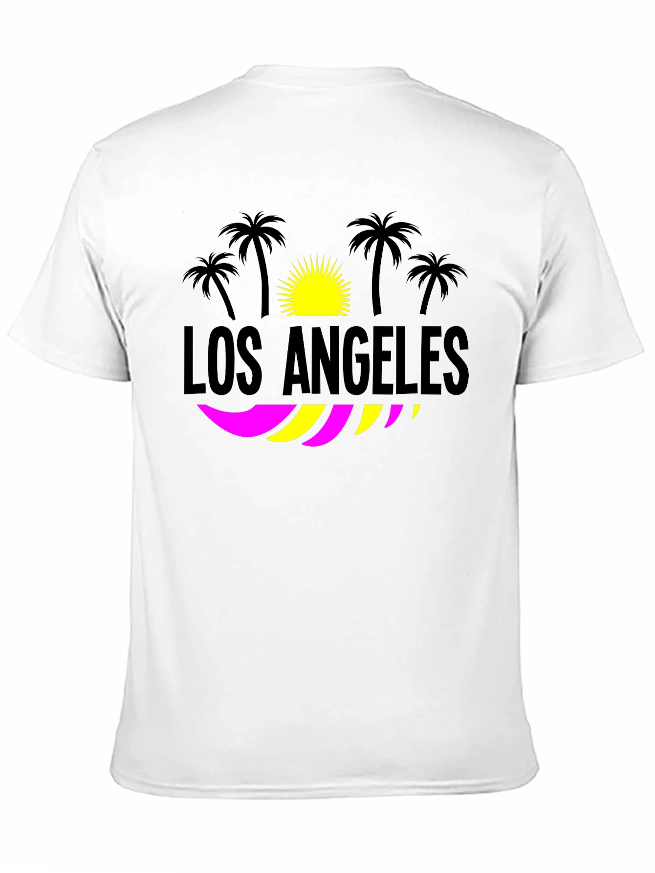 Los Angeles Palm Tree Graphic T-Shirt - Black