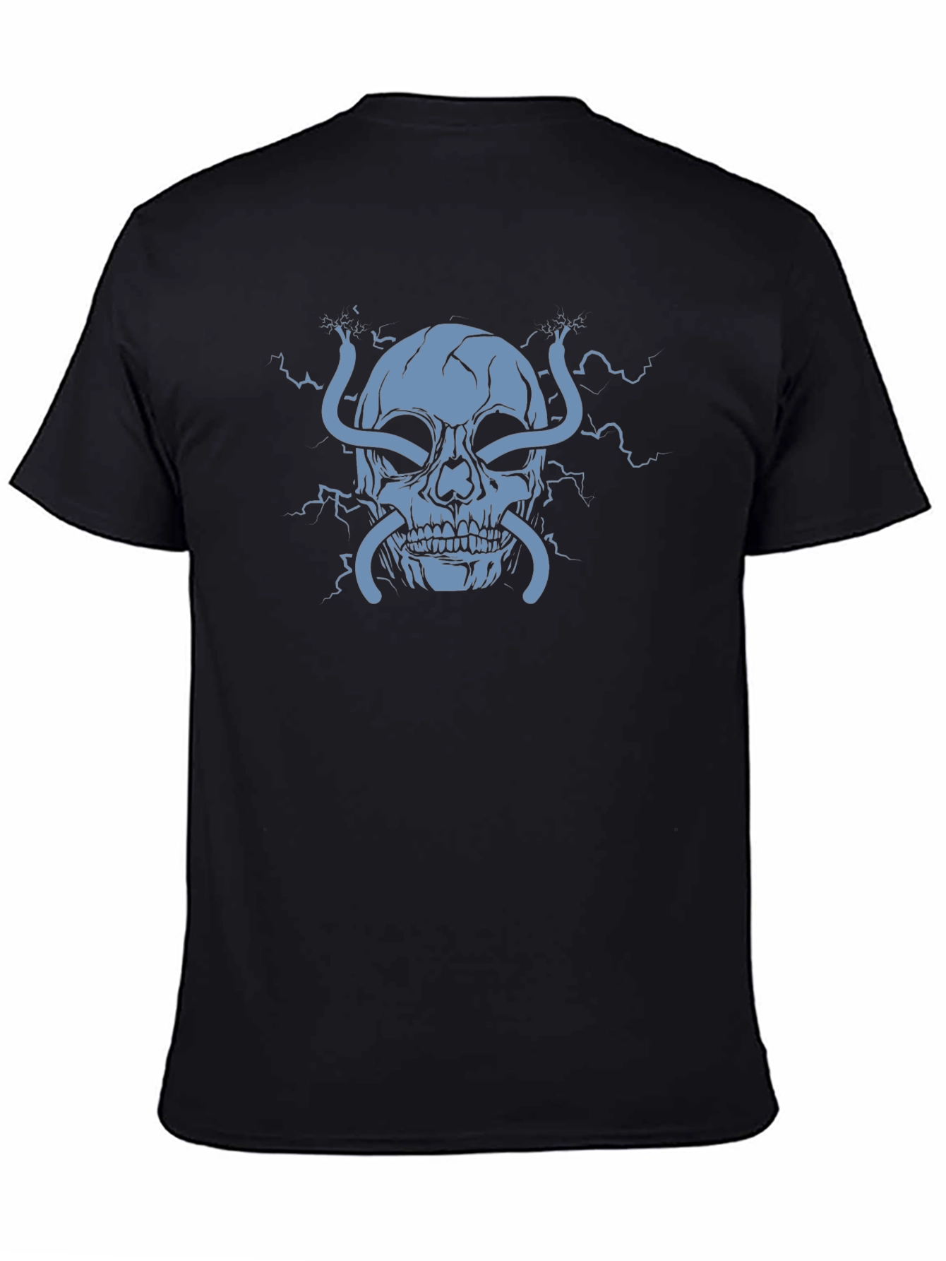 Electric Skull Graphic T-Shirt - Bold Statement Tee