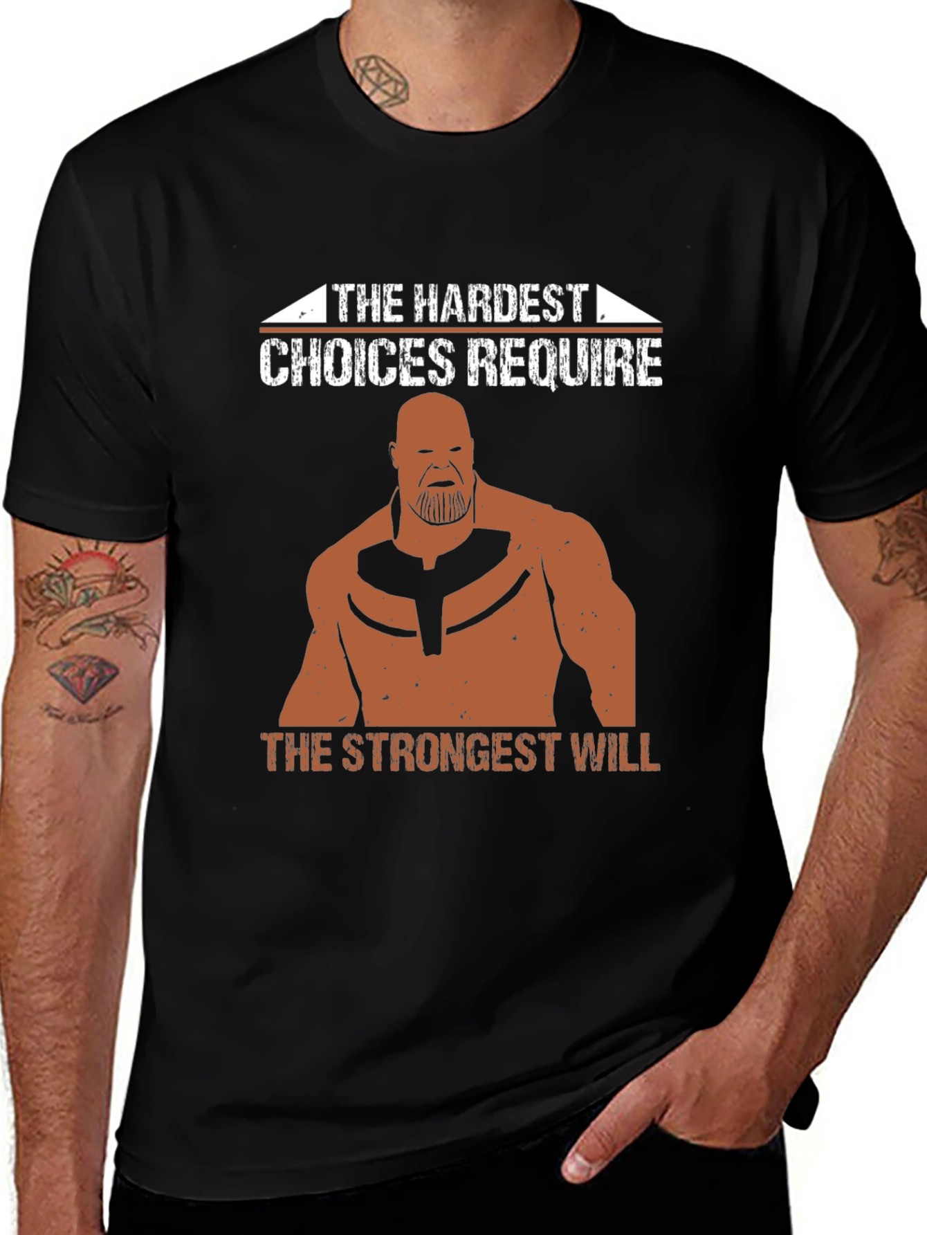 The Hardest Choices Thanos T-Shirt - Black