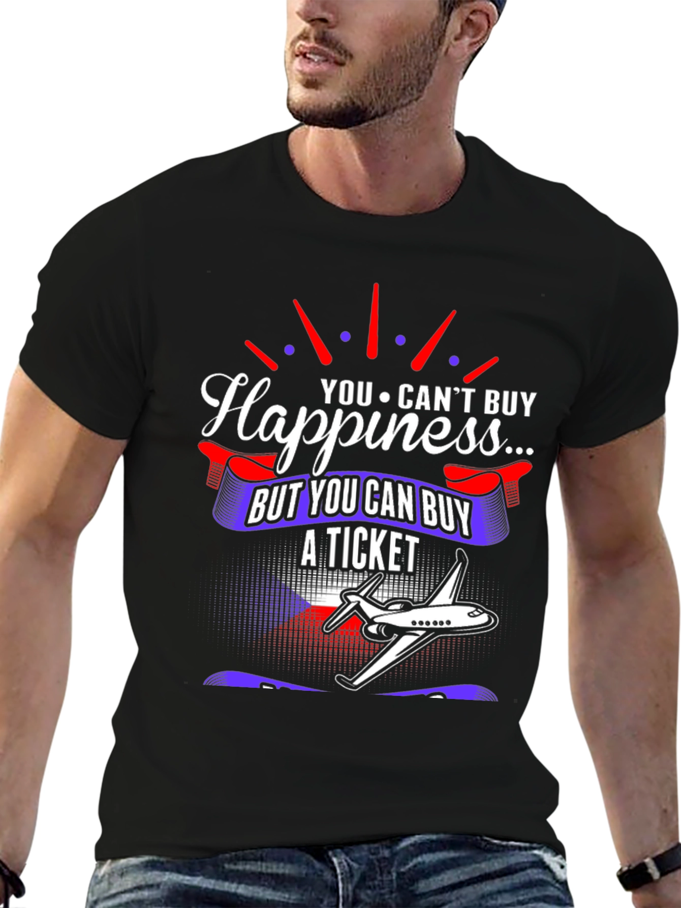 Happiness Ticket Graphic T-Shirt