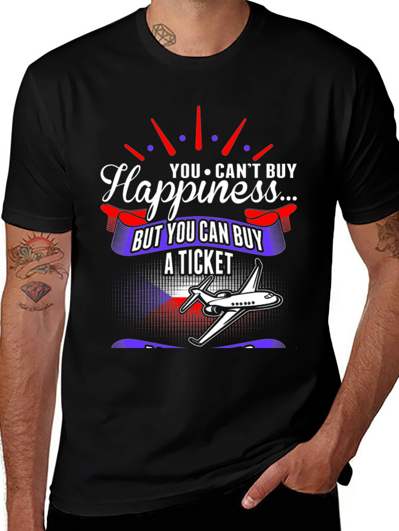 Happiness Ticket Graphic T-Shirt