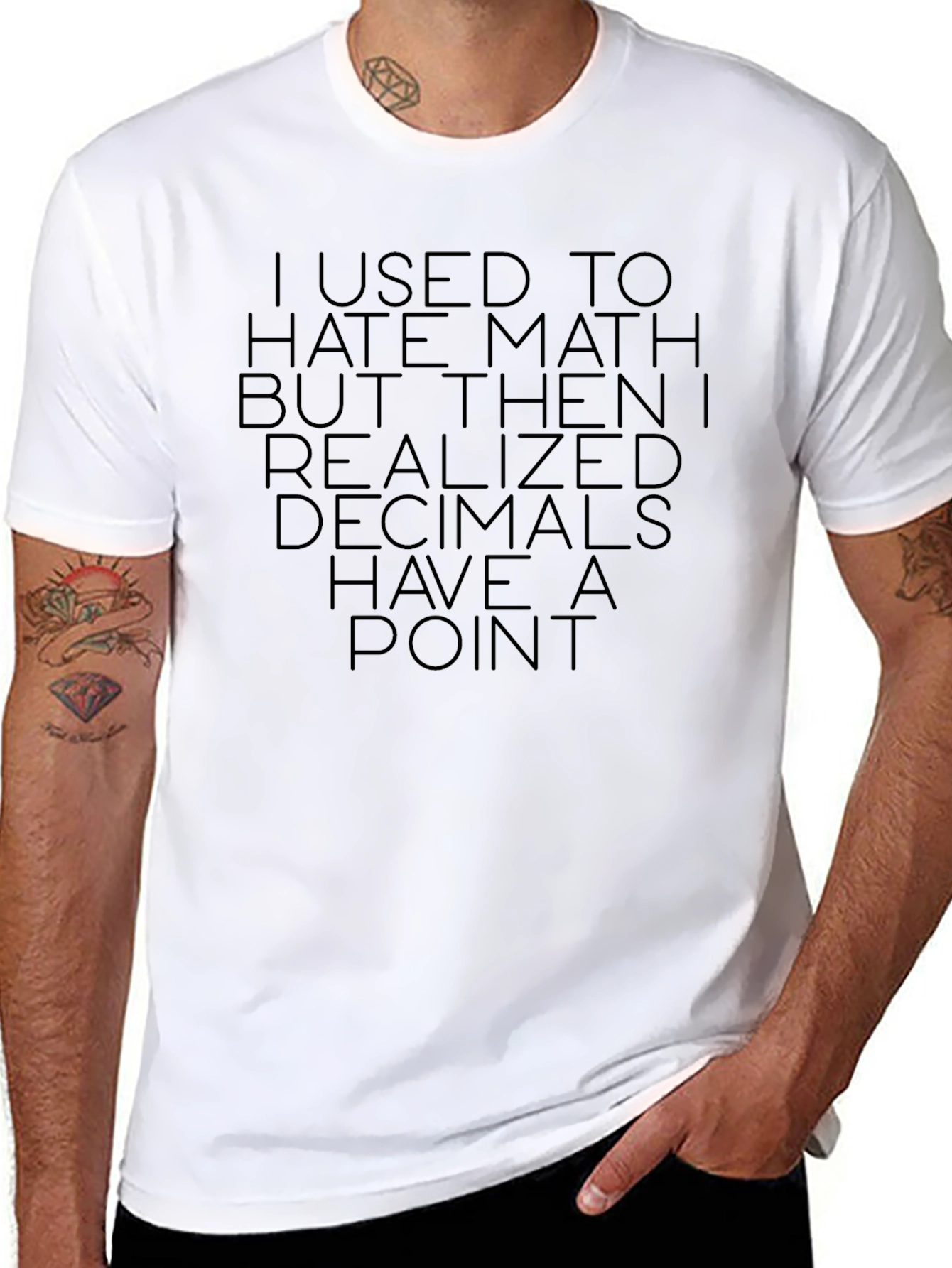 Funny Math Pun T-Shirt: Decimals Have a Point!