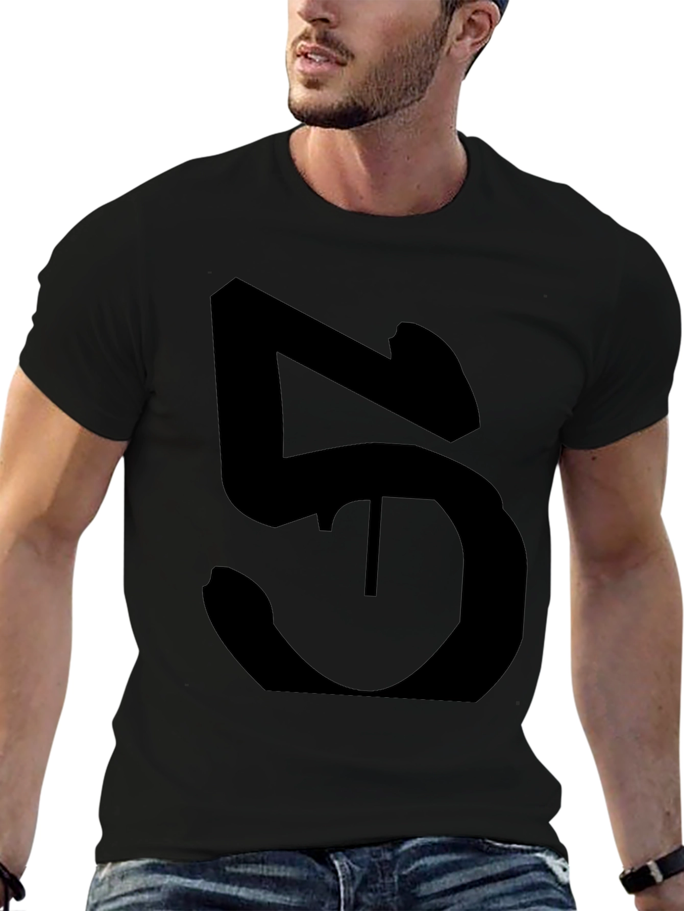 Mens Black Graphic T-Shirt