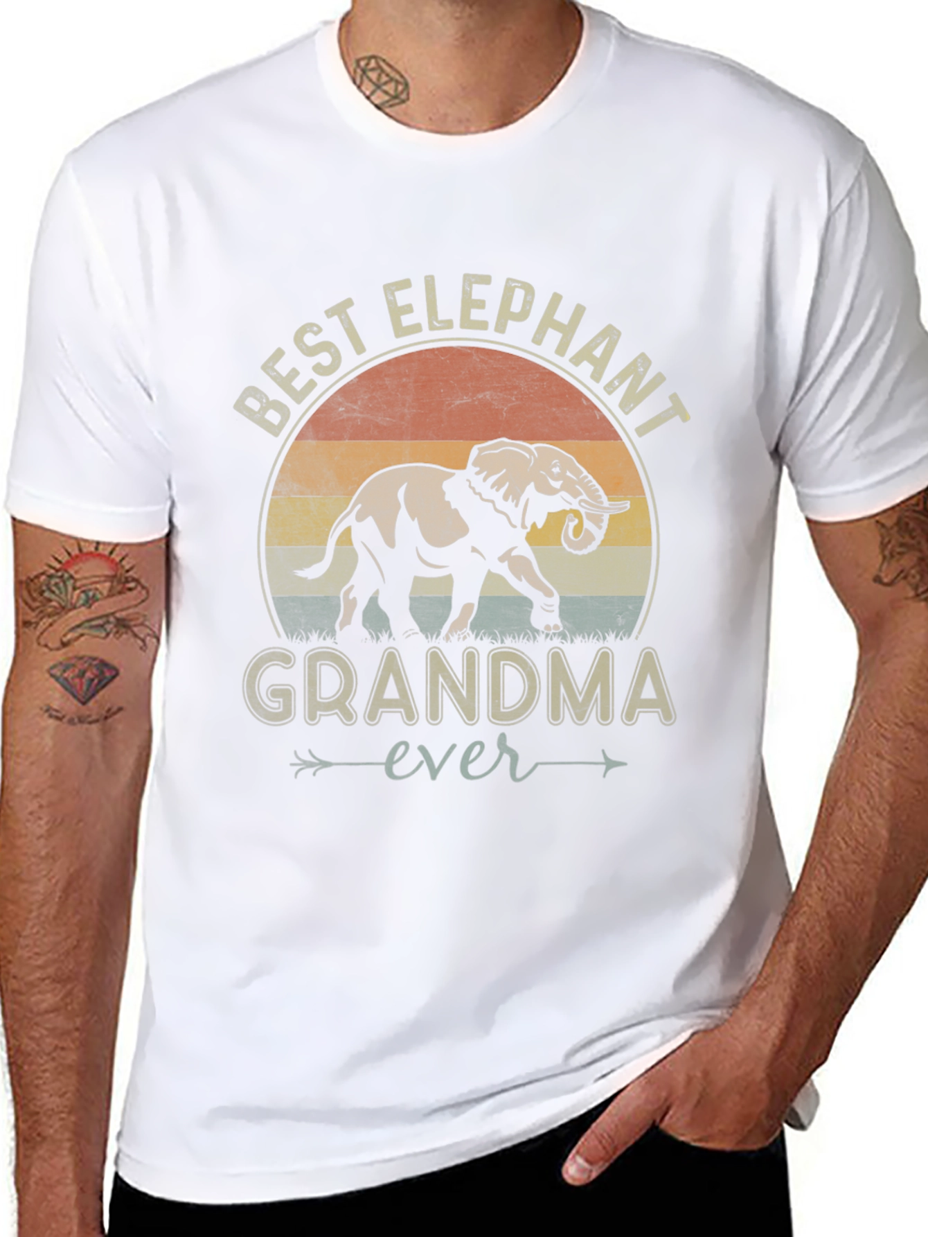 Best Elephant Grandma Ever Graphic Tee