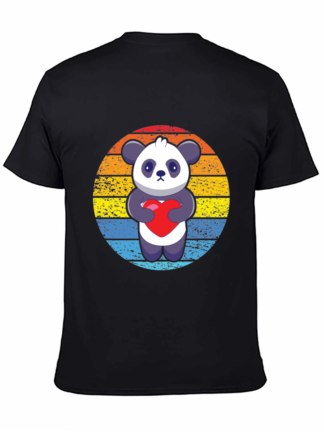 Panda Love Graphic Tee - Mens Black T-Shirt