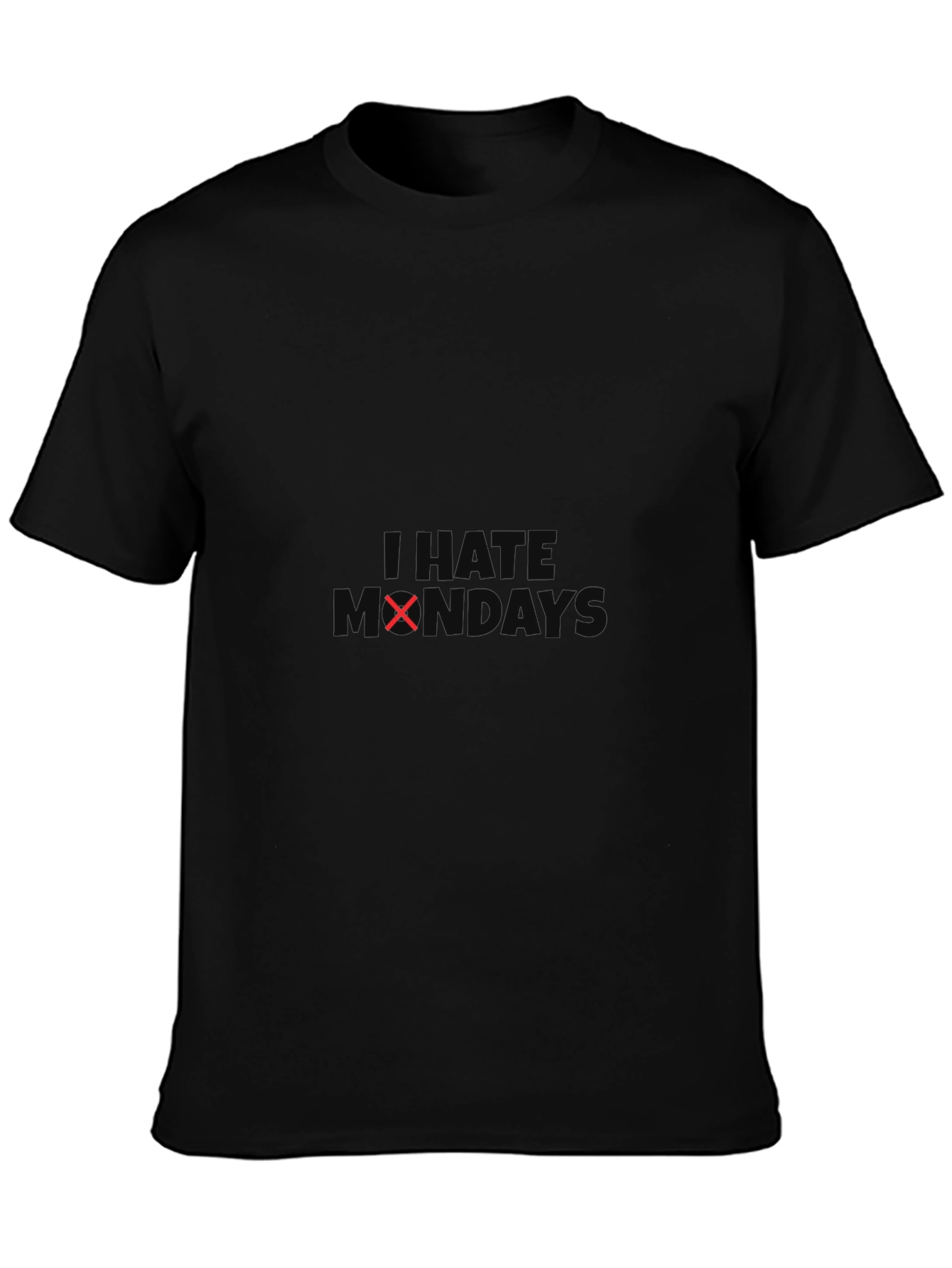 I Hate Mondays Black Graphic Tee