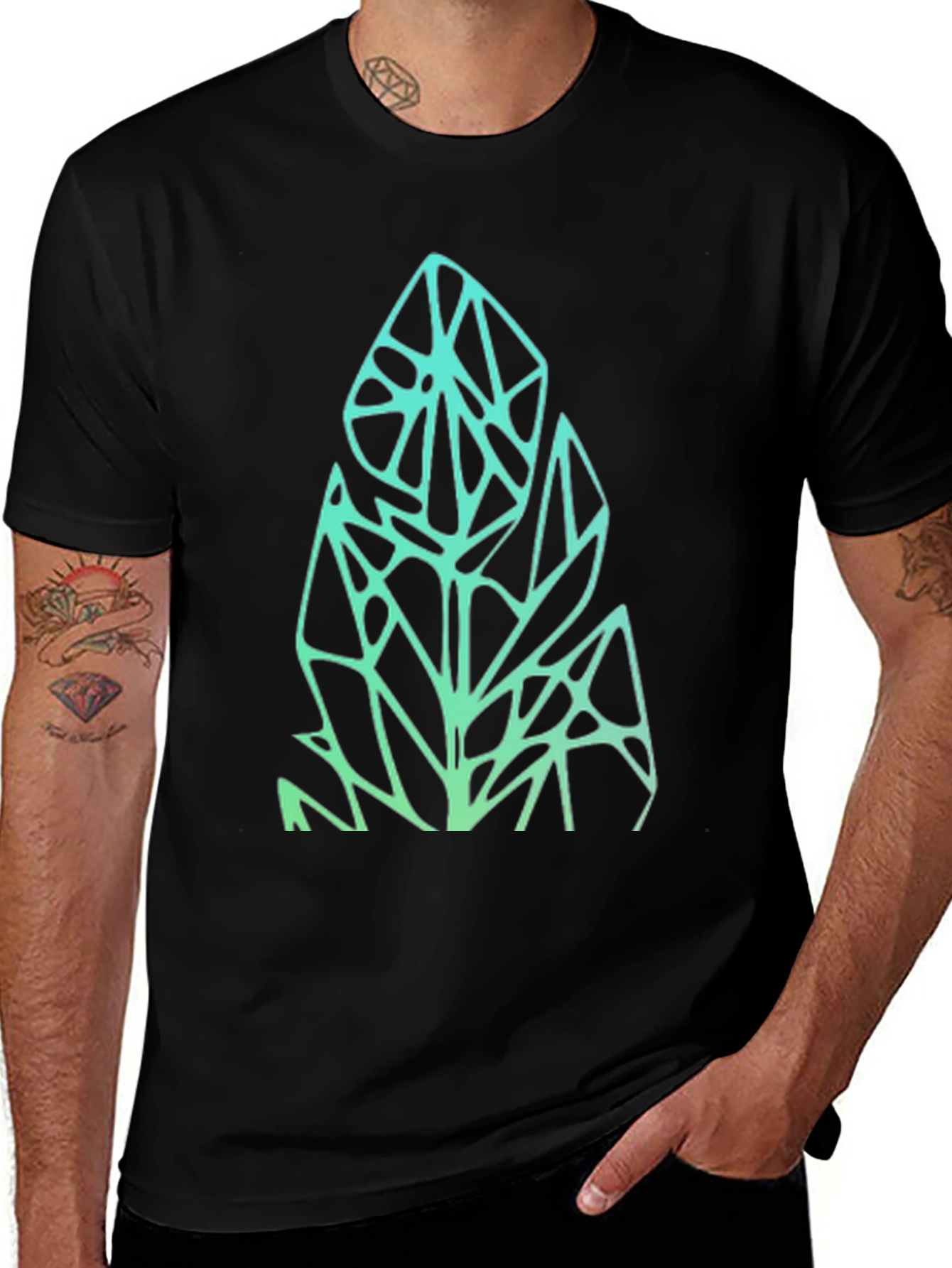 Geometric Graphic Tee - Modern Art Shirt