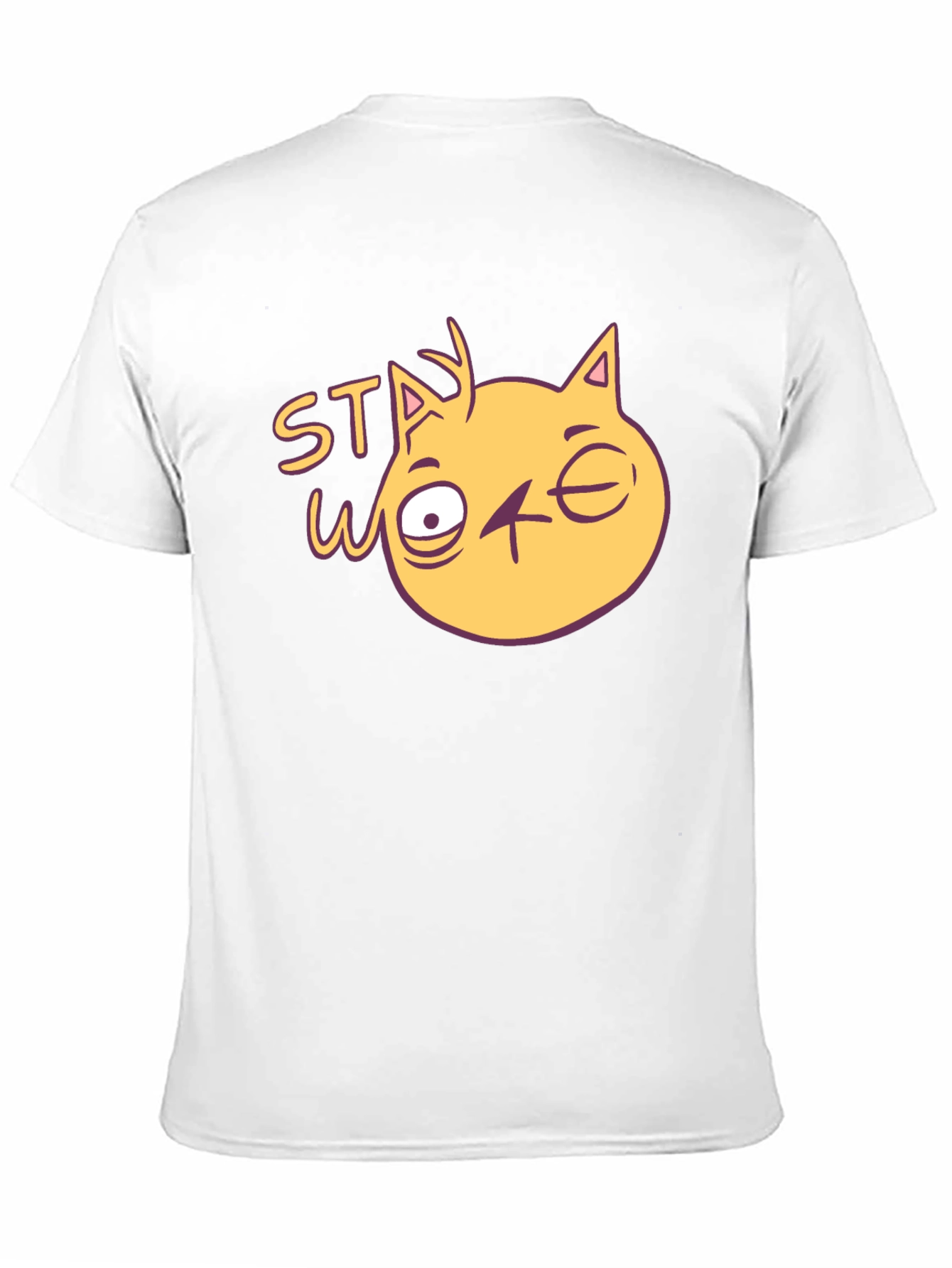 Stay Woke Cat Graphic T-Shirt