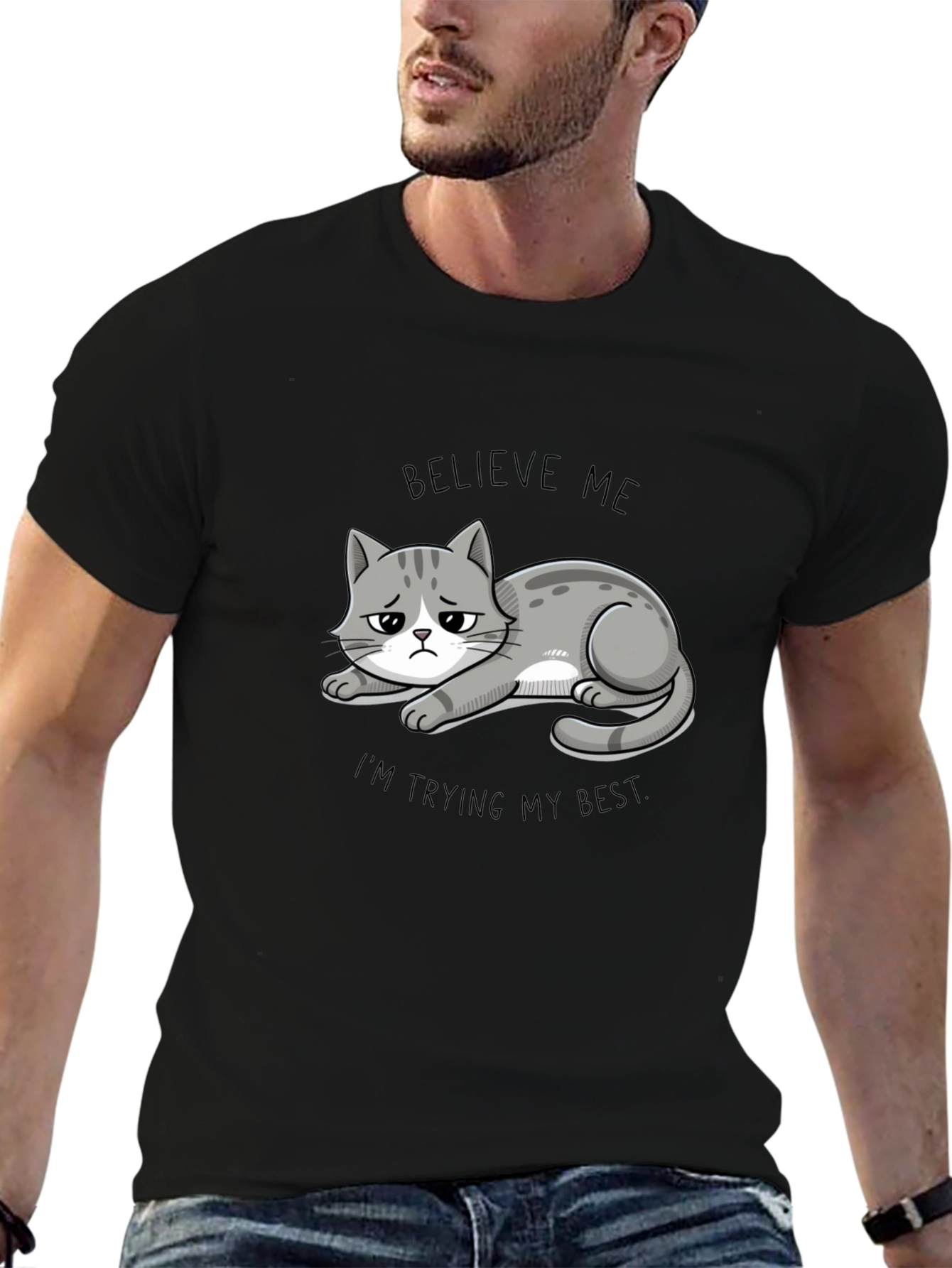 Believe Me Cat T-Shirt - Funny Graphic Tee