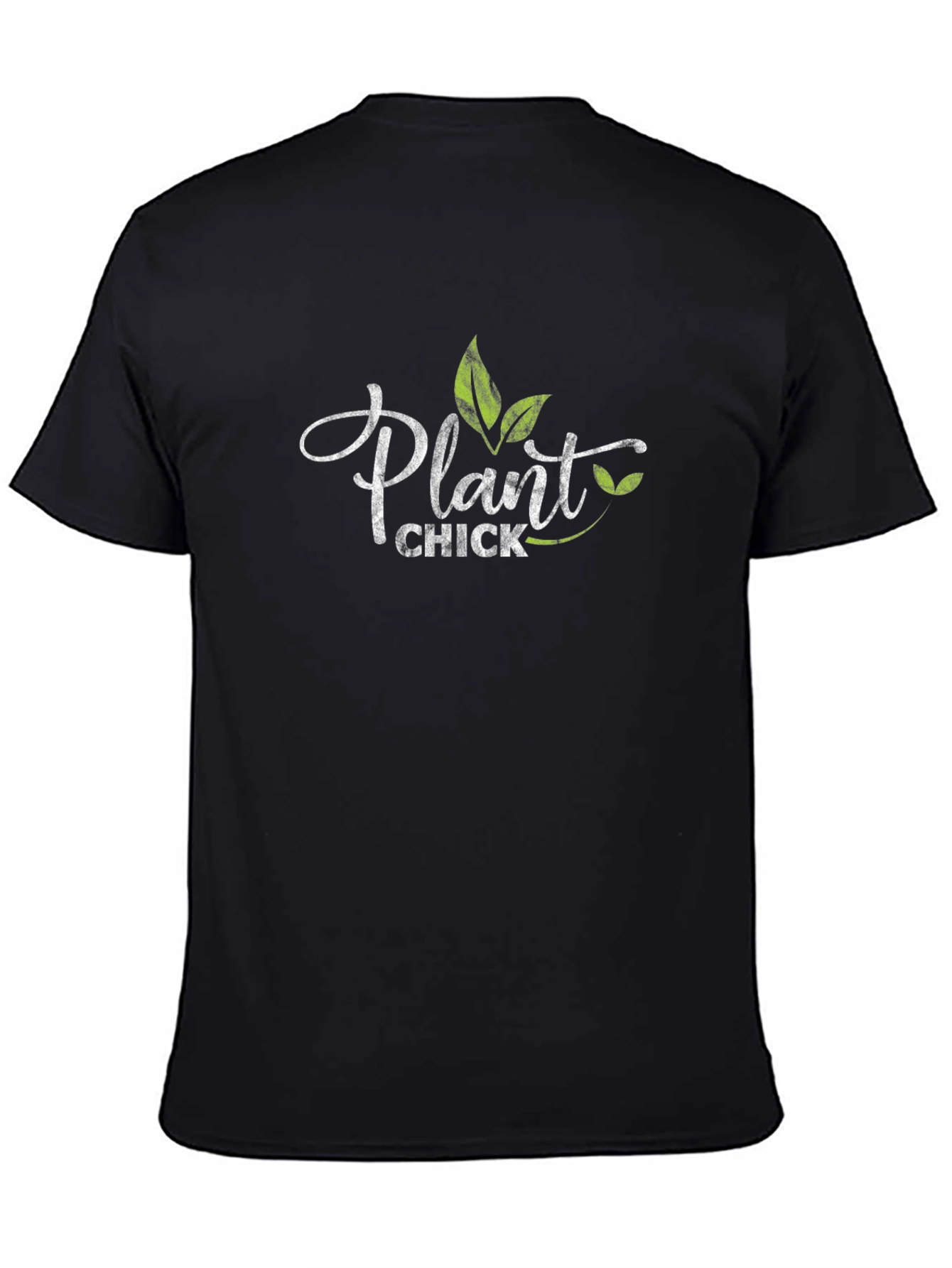 Plant Chick Graphic Tee - Black Cotton T-Shirt