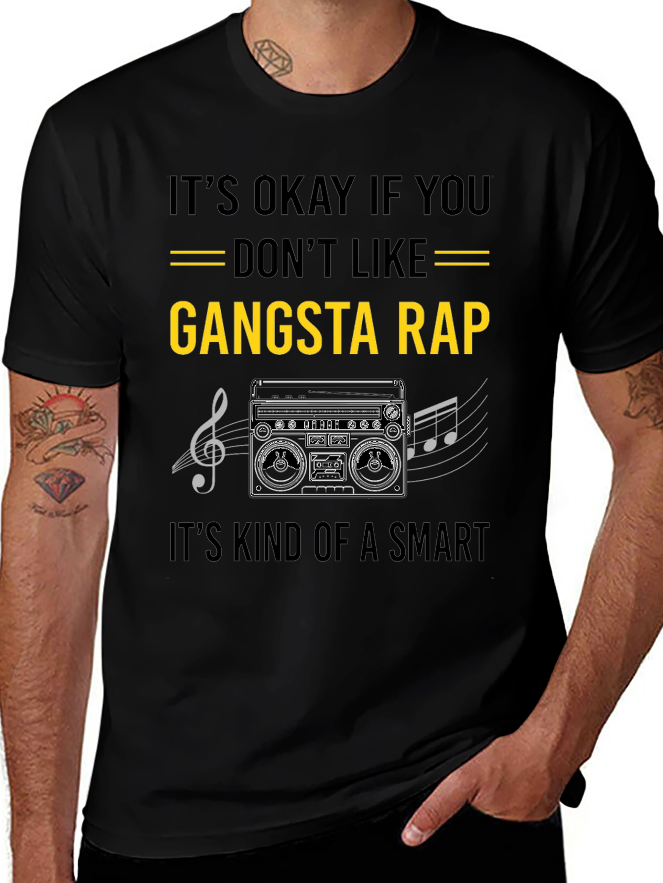 Gangsta Rap Smart T-Shirt - Music Lover Tee