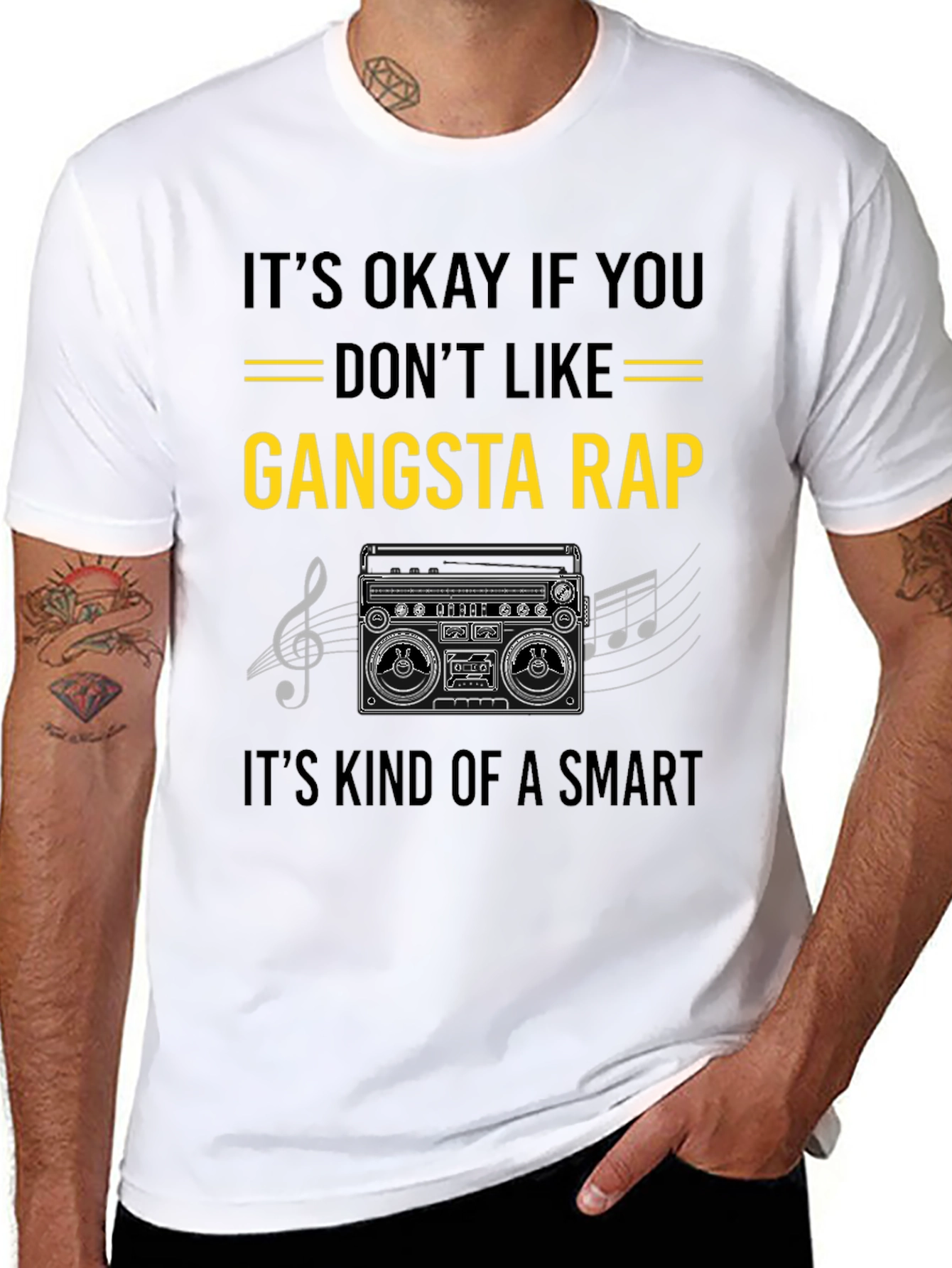 Gangsta Rap Smart T-Shirt - Music Lover Tee