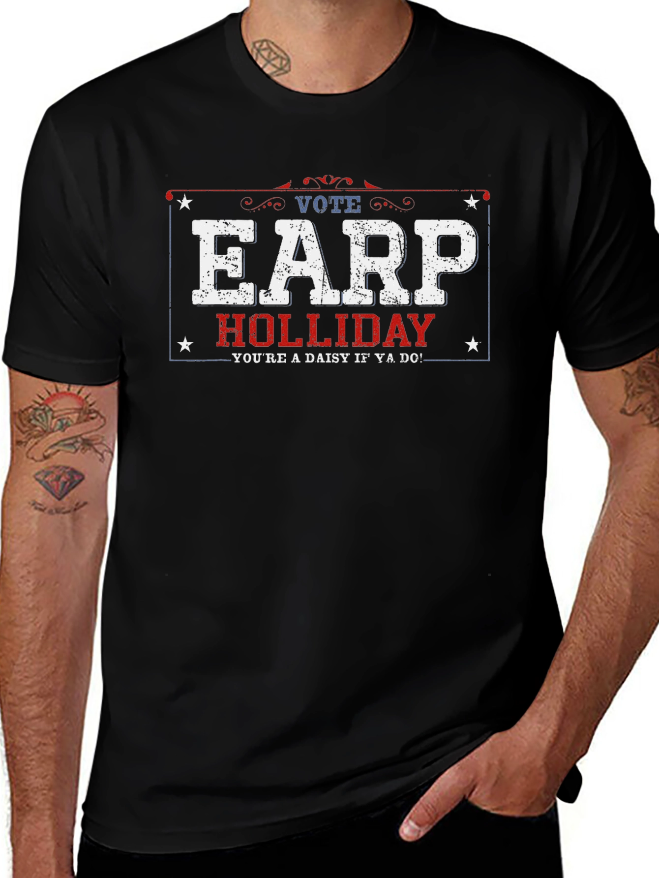 Vote Earp Holliday T-Shirt - Tombstone Movie Tee