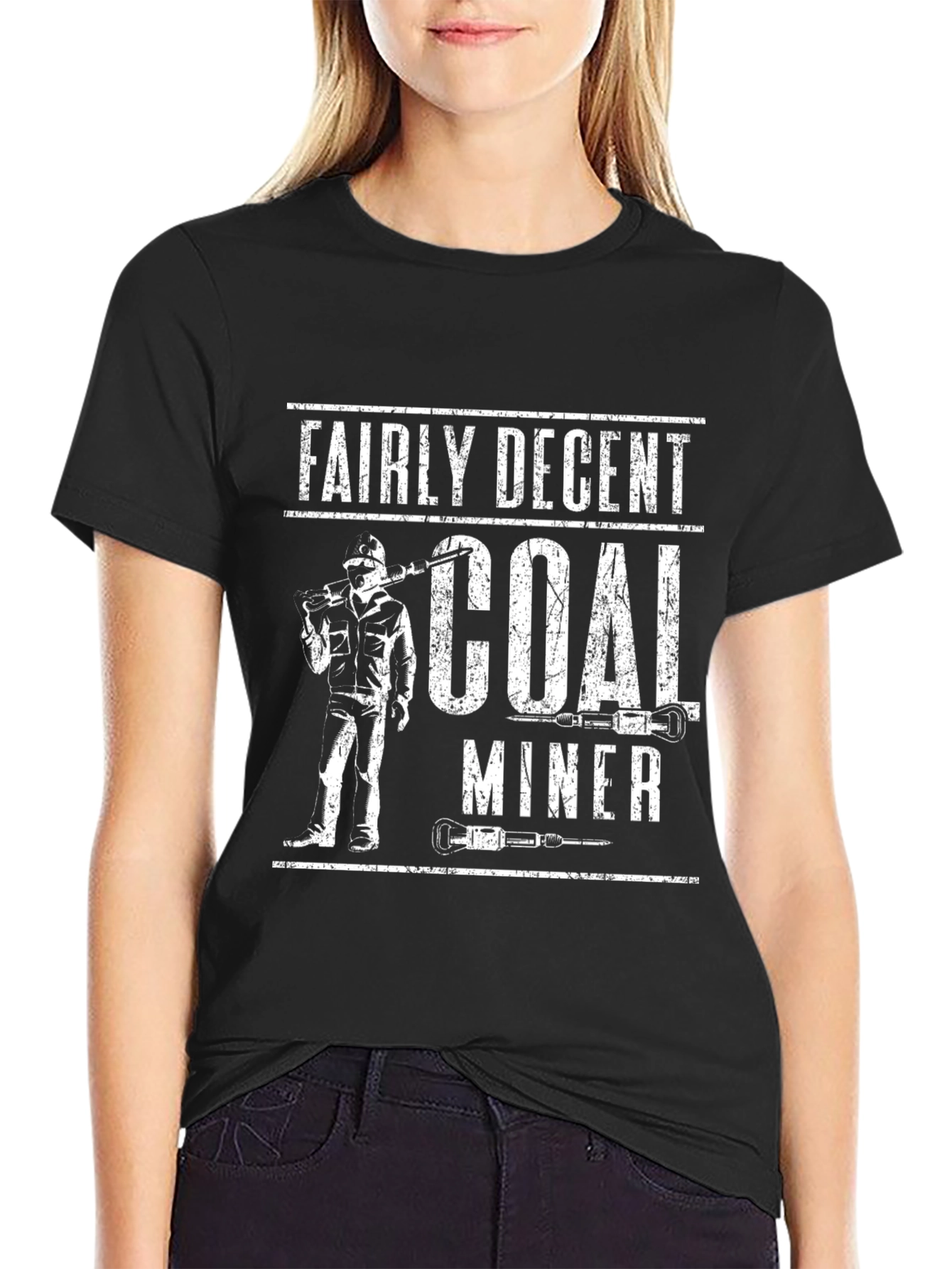 Fairly Decent Coal Miner Graphic T-Shirt