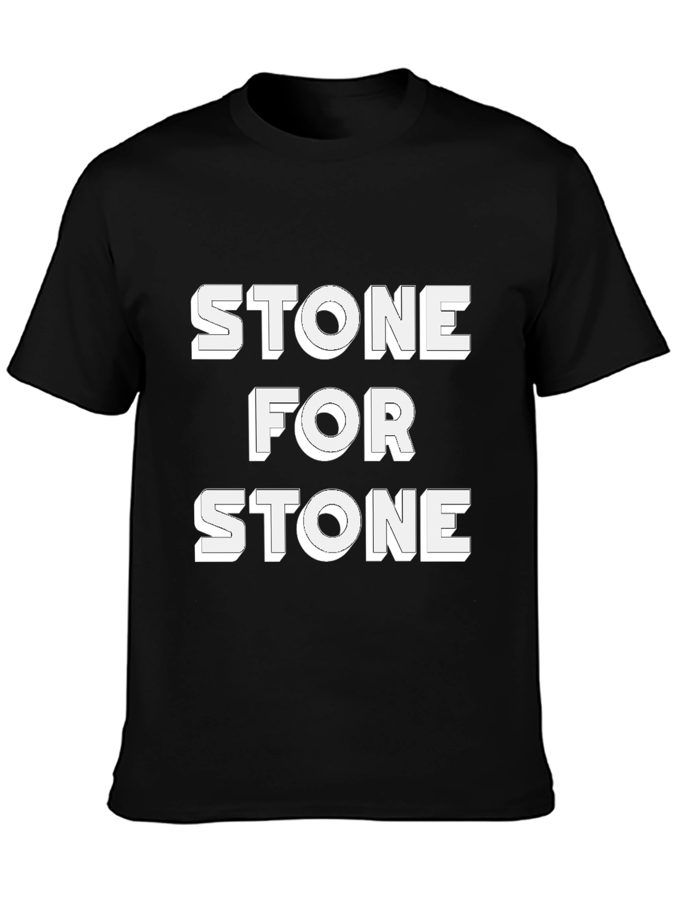Stone For Stone Black Graphic Tee