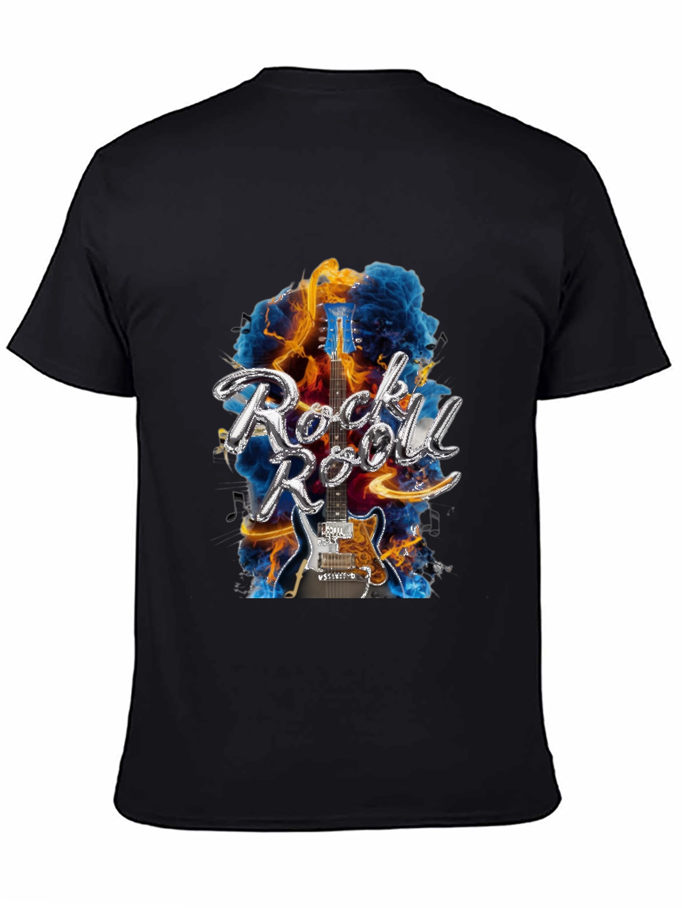 Rock n Roll Guitar Black T-Shirt