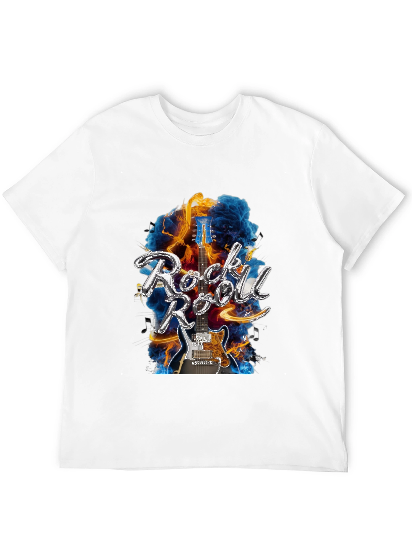 Rock n Roll Guitar Black T-Shirt