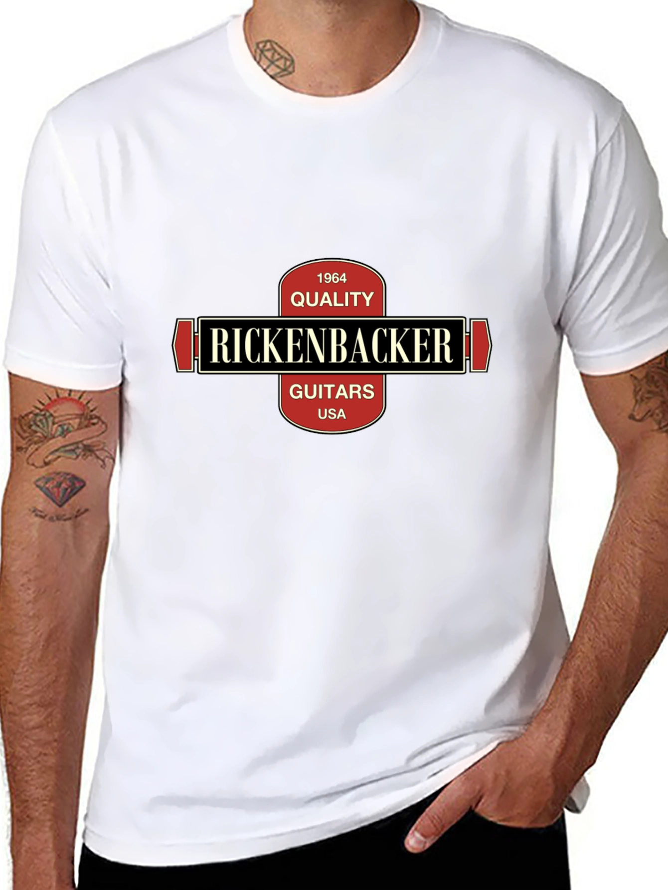 Rickenbacker Guitars Black T-Shirt