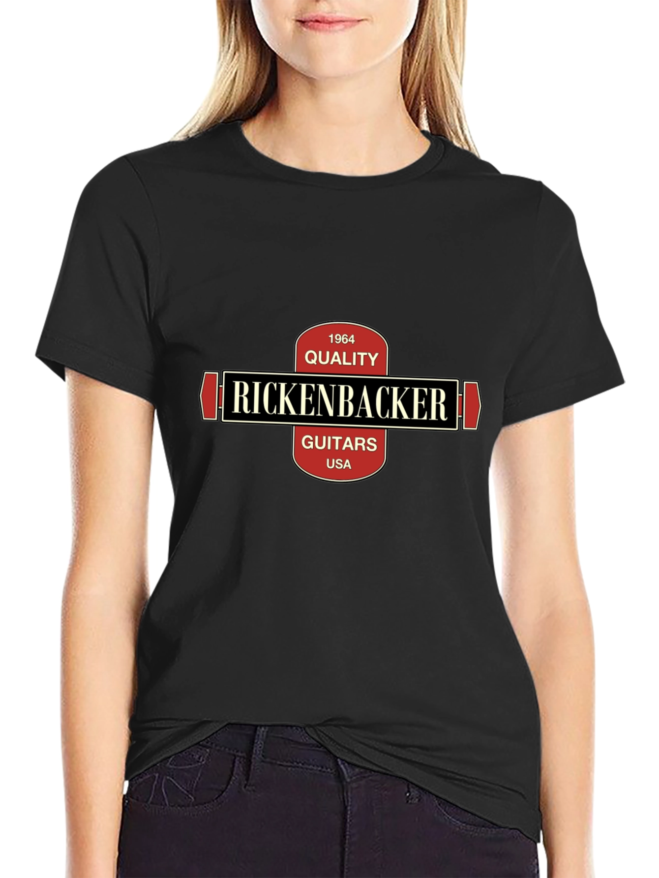 Rickenbacker Guitars Black T-Shirt