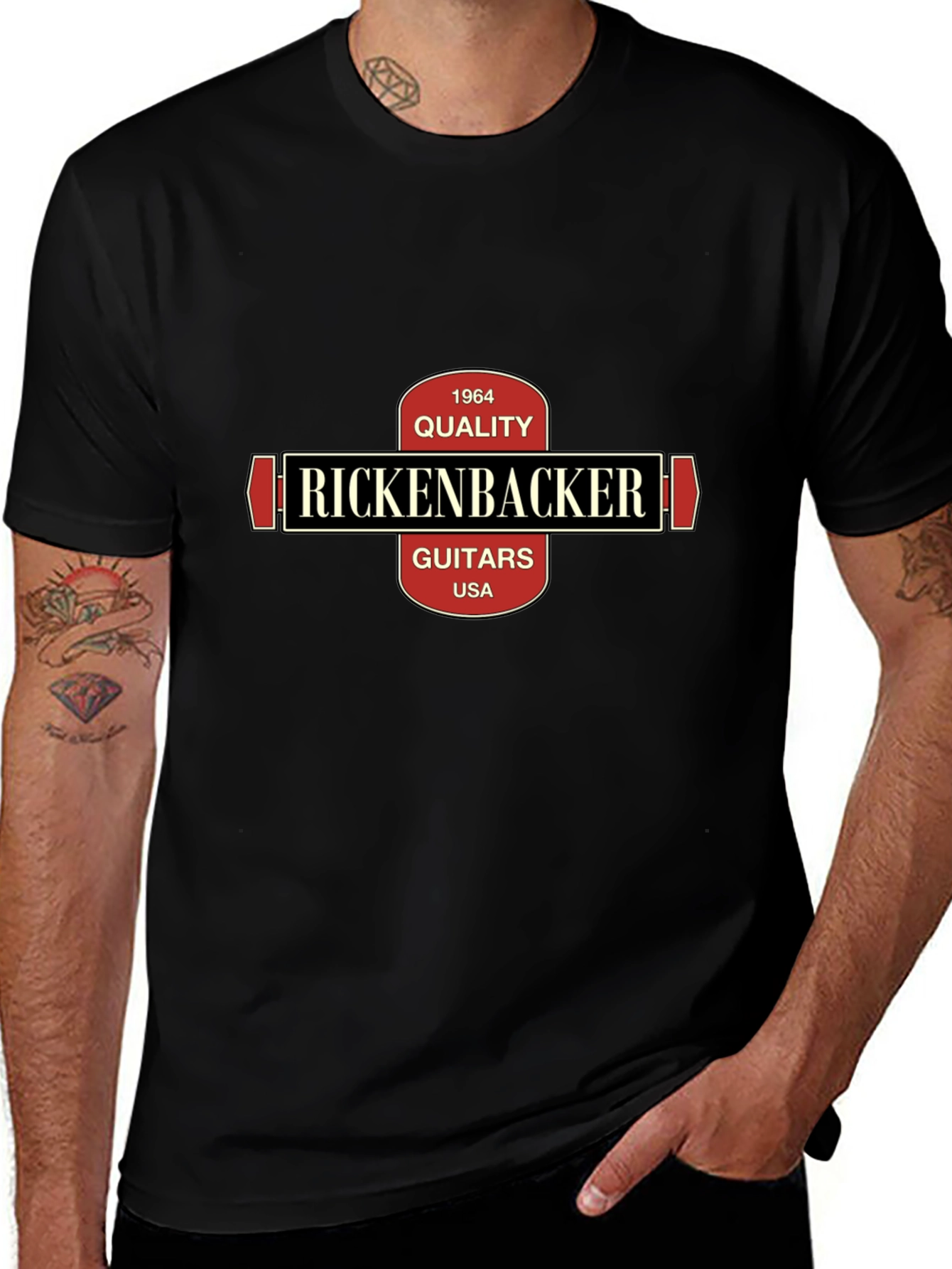 Rickenbacker Guitars Black T-Shirt