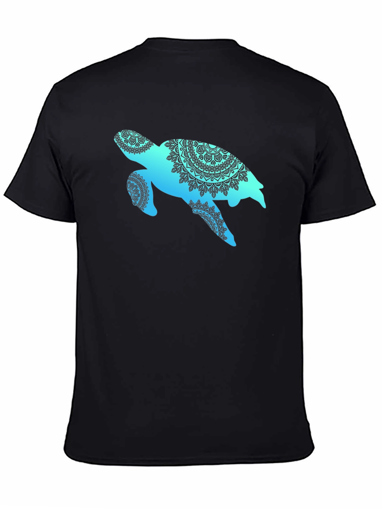 Turtle Mandala Graphic Tee - Black