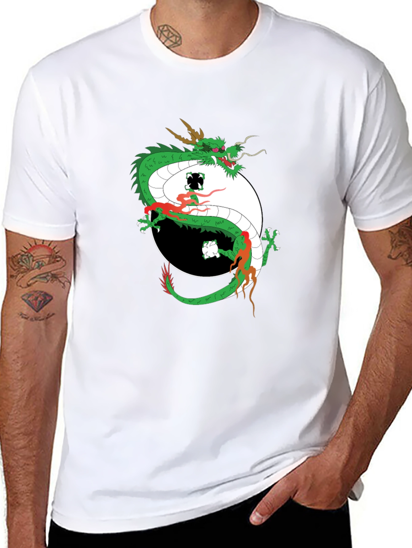 Dragon Yin Yang Graphic Tee