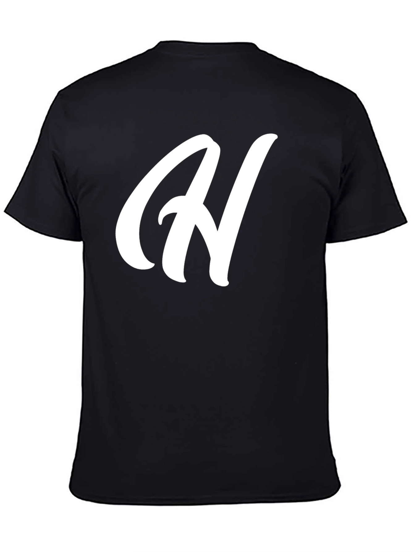 Black T-Shirt with White H Graphic
