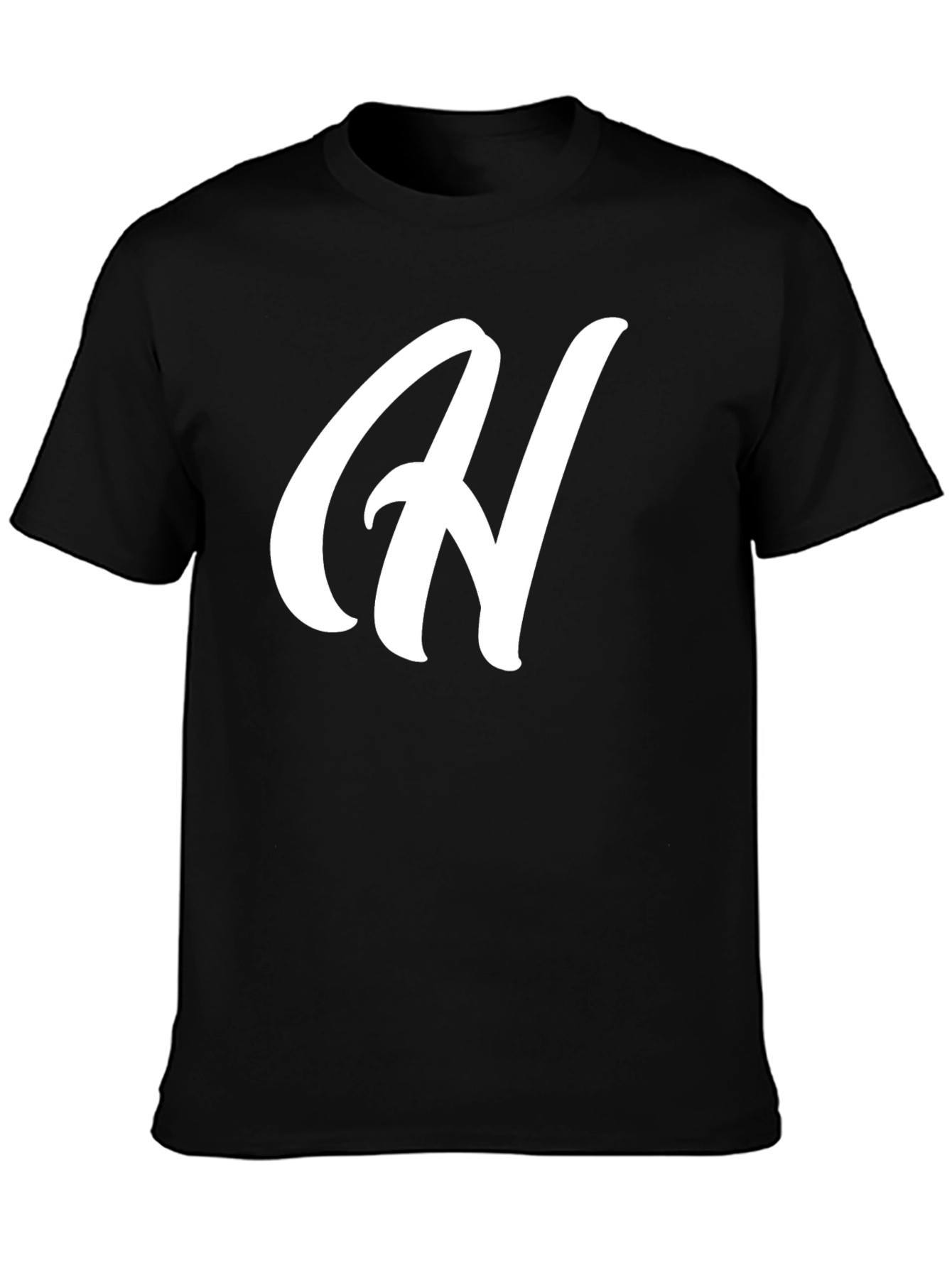 Black T-Shirt with White H Graphic