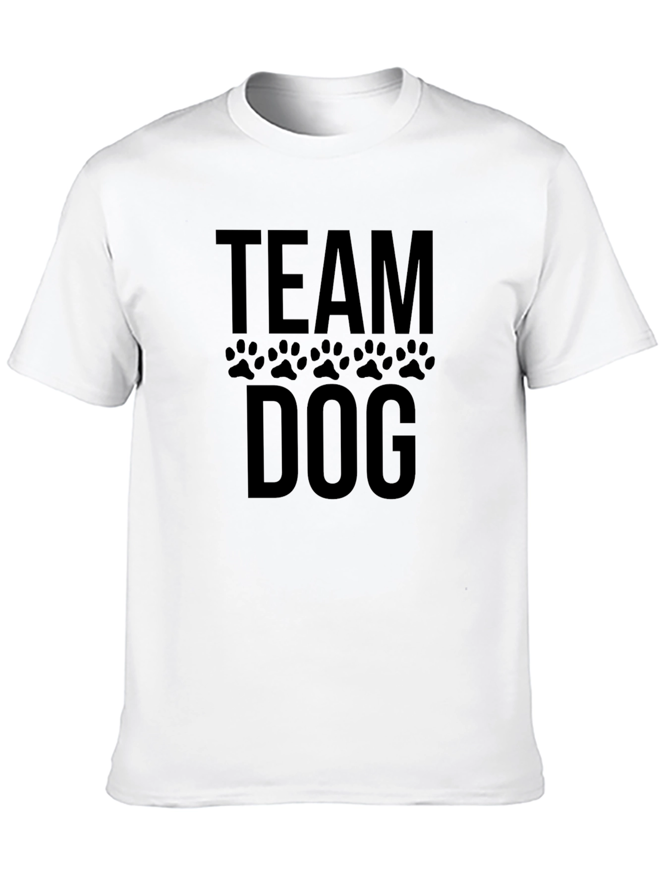 Team Dog Graphic T-Shirt - Black Crew Neck Tee