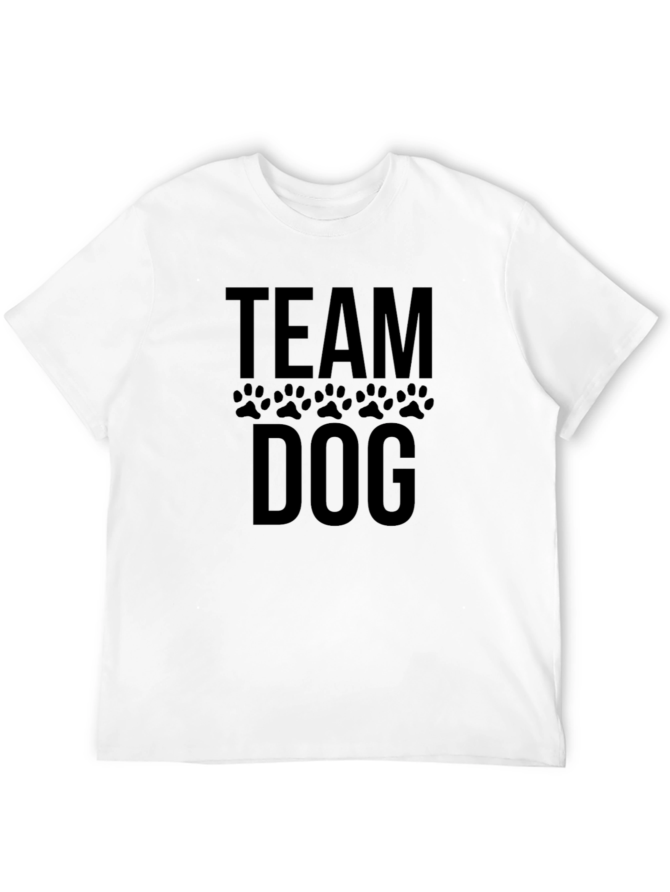 Team Dog Graphic T-Shirt - Black Crew Neck Tee