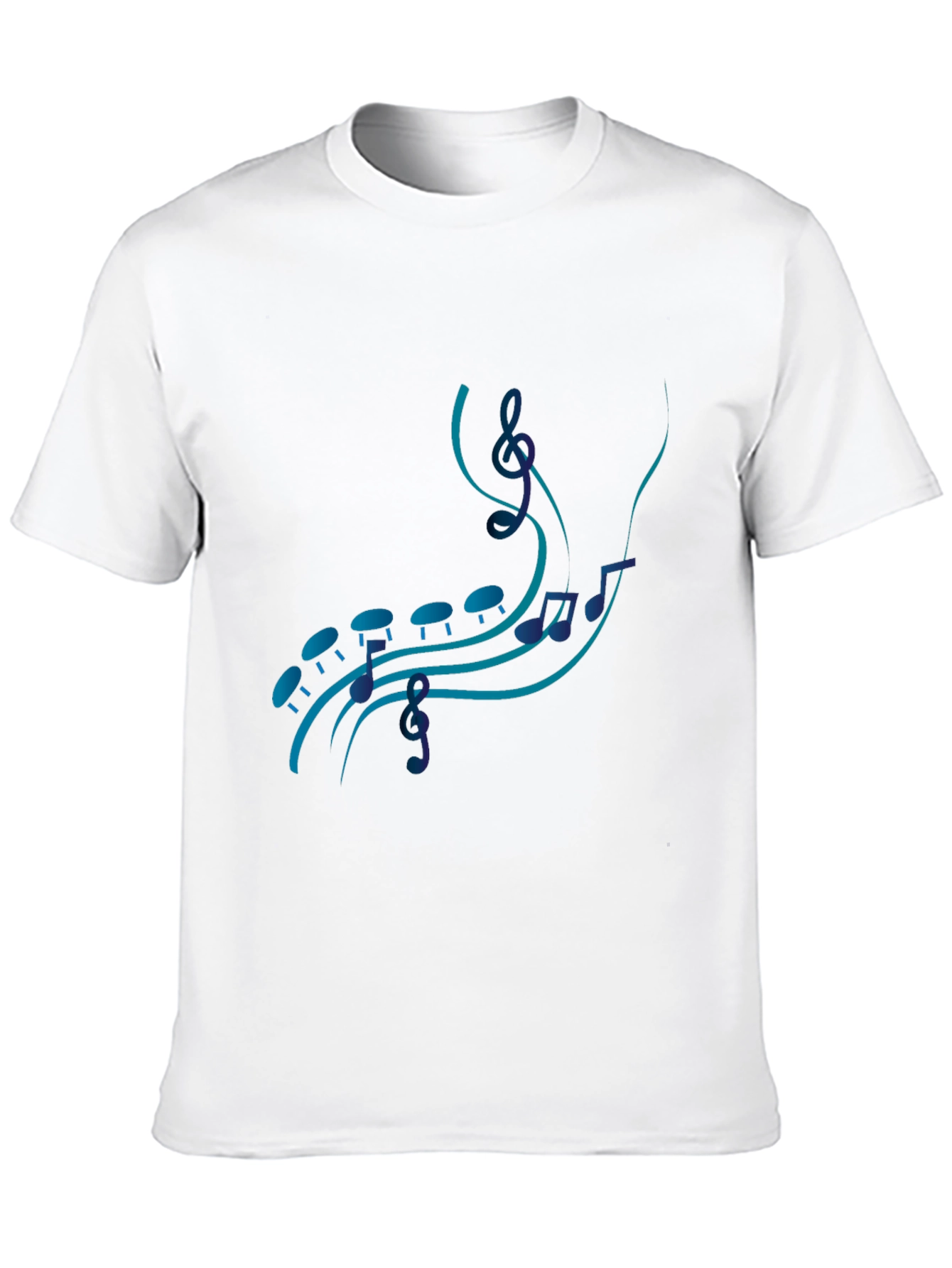 Musical Note Graphic Black T-Shirt
