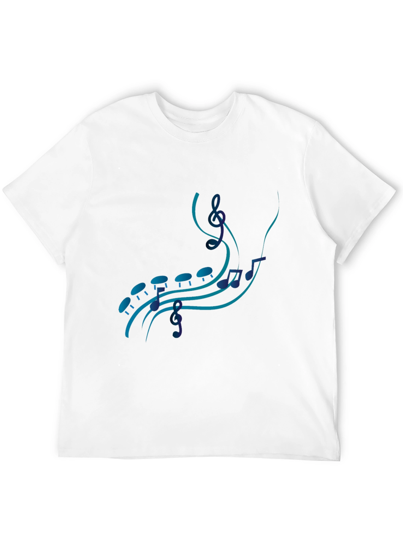 Musical Note Graphic Black T-Shirt