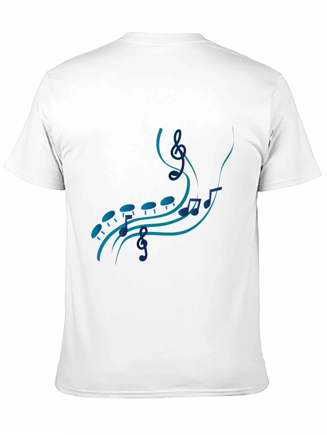 Musical Note Graphic Black T-Shirt