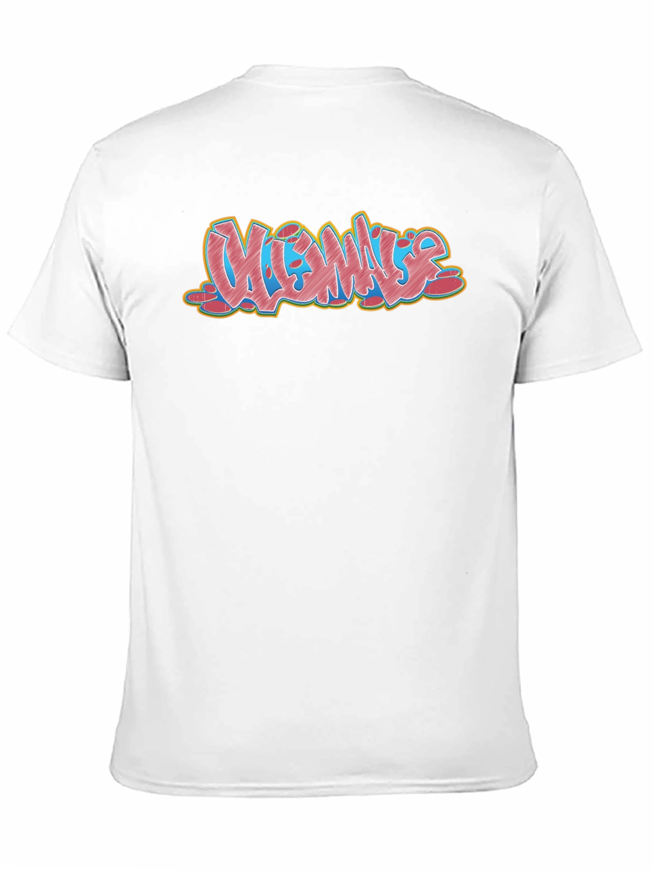 Mens Black Graphic T-Shirt - Vibes Graffiti Design
