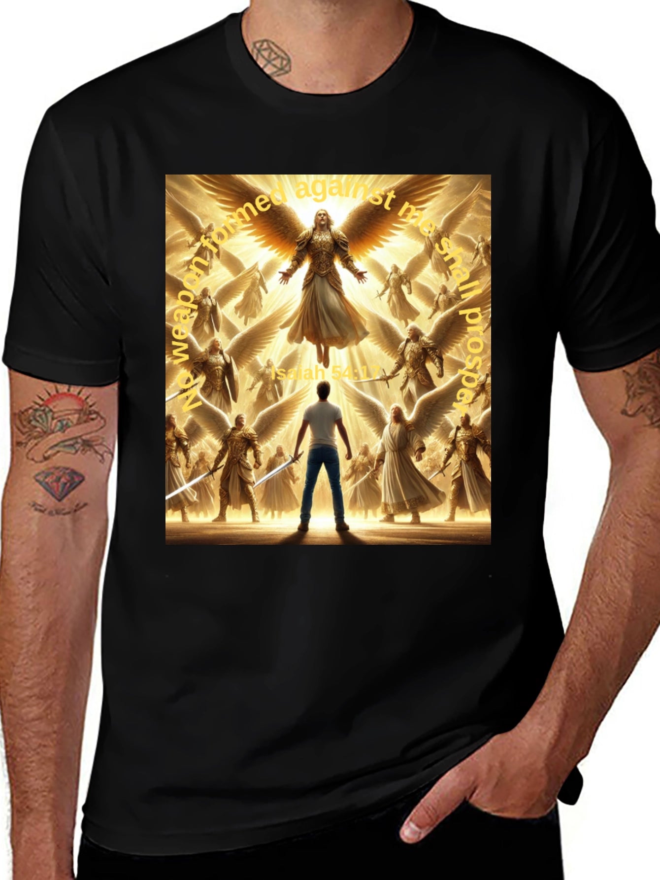 Guardian Angel Graphic Tee - Religious Shirt