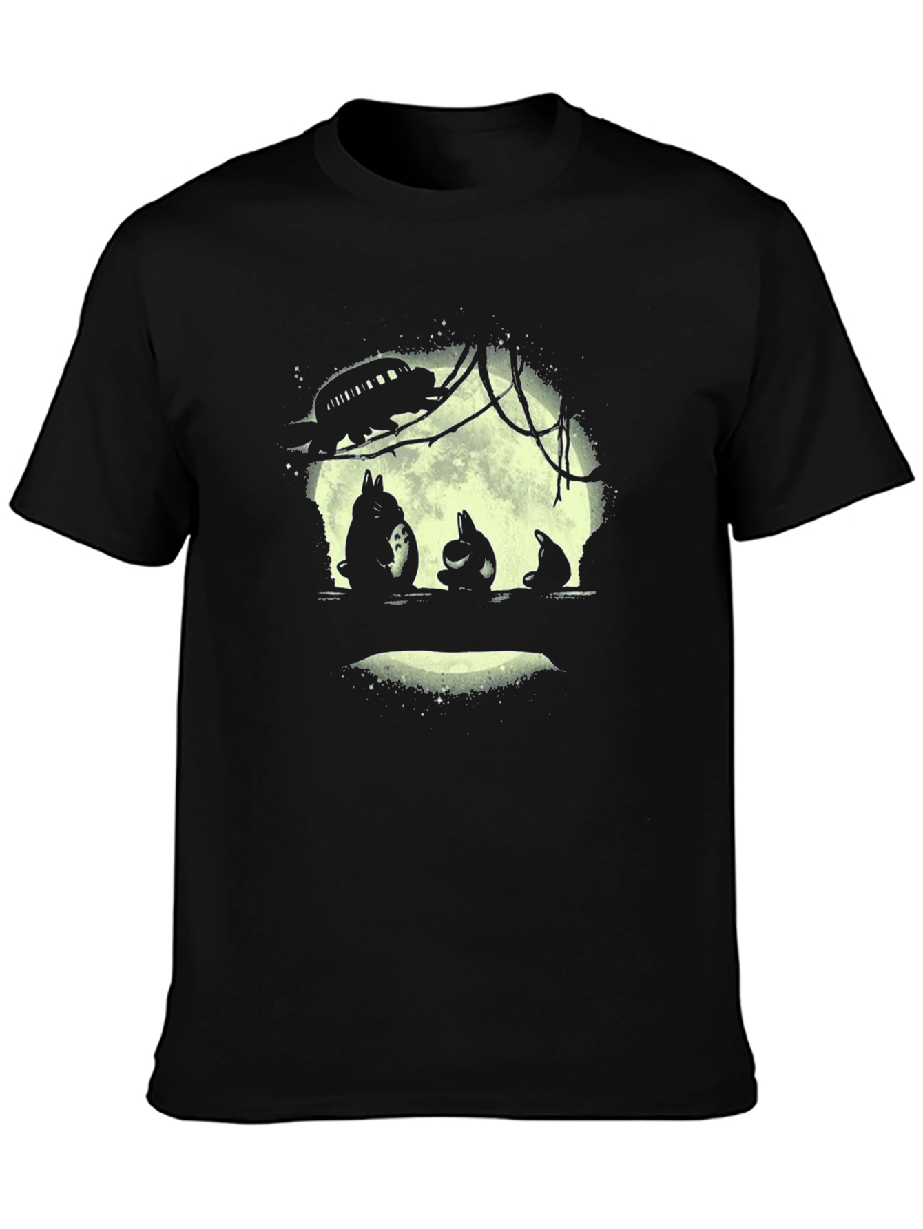 Totoro Moon Silhouette Graphic Tee