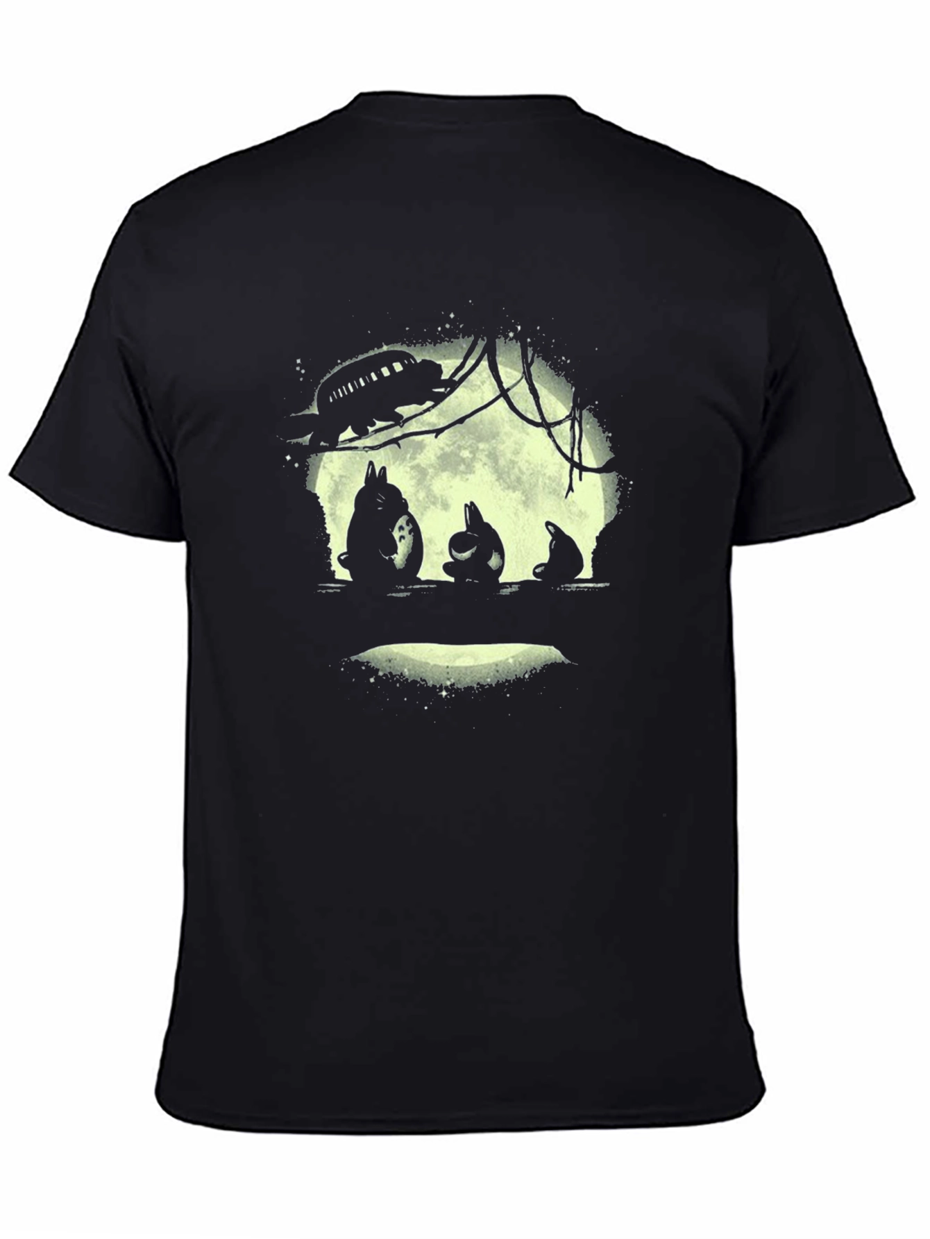 Totoro Moon Silhouette Graphic Tee