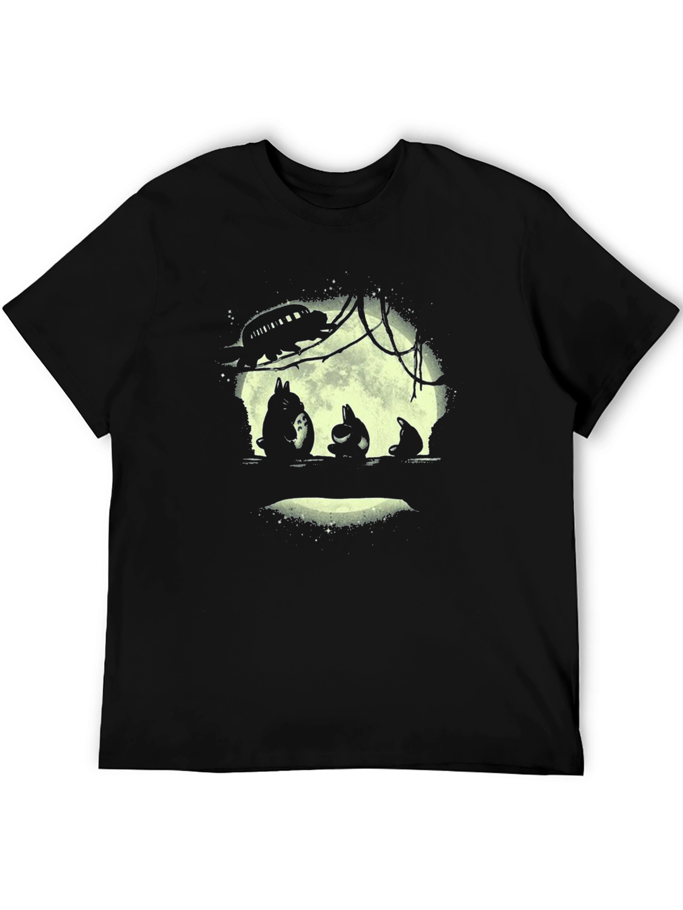 Totoro Moon Silhouette Graphic Tee