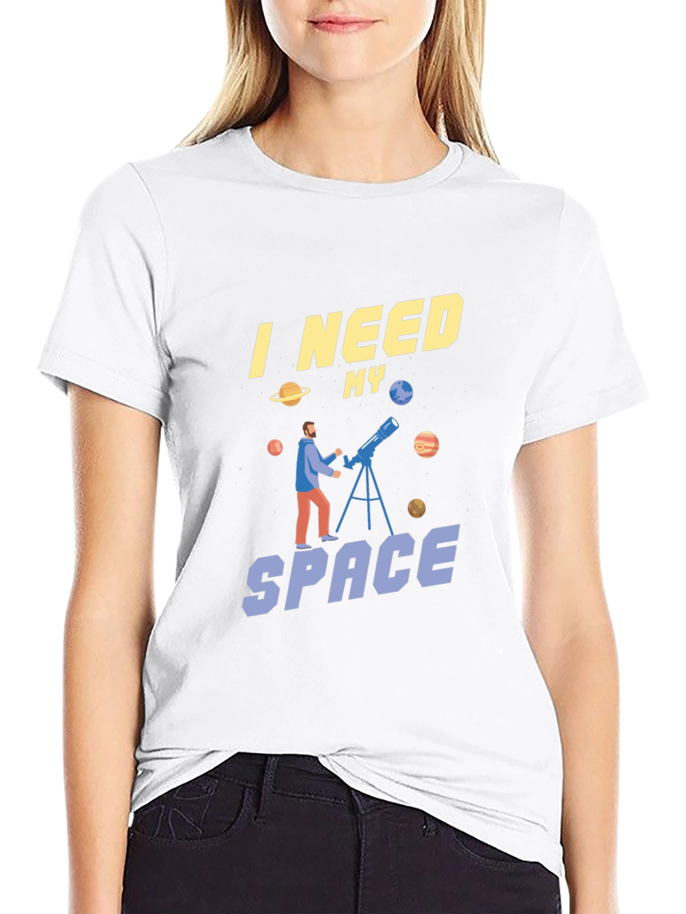I Need My Space Graphic T-Shirt Astronomy Fan Tee